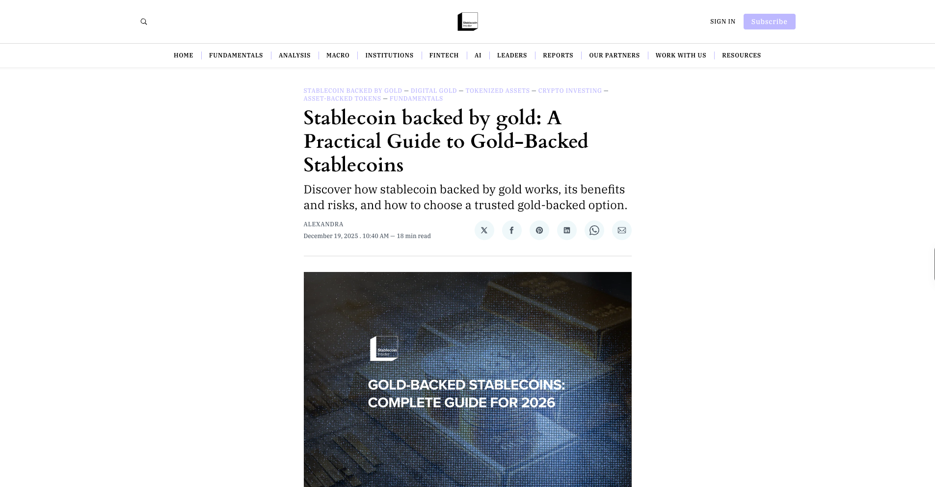Stablecoin backed by gold: A Practical Guide to Gold-Backed Stablecoins