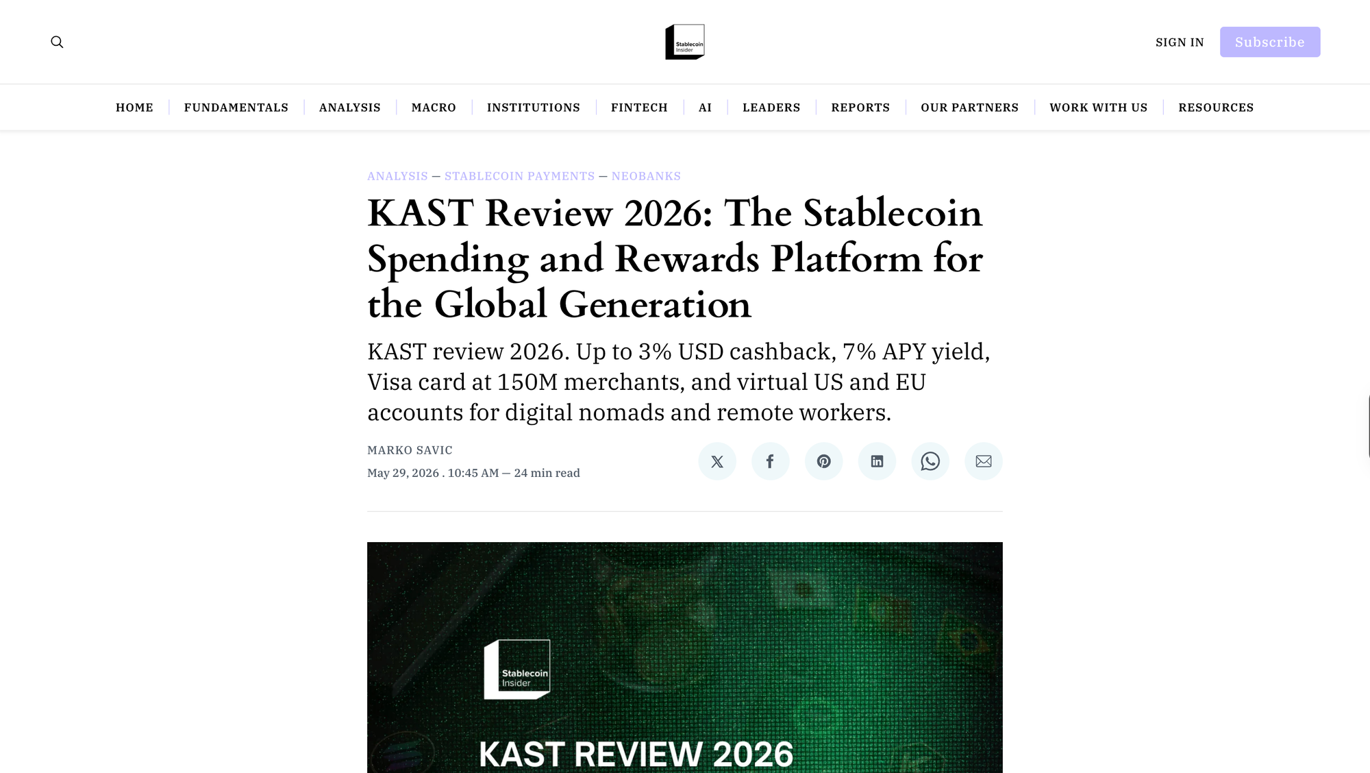 KAST Review 2026: The Stablecoin Spending and Rewards Platform for the Global Generation