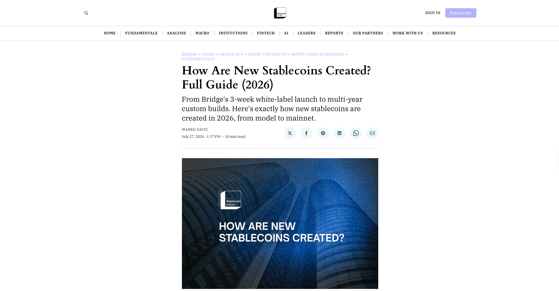 How Are New Stablecoins Created? Full Guide (2026)