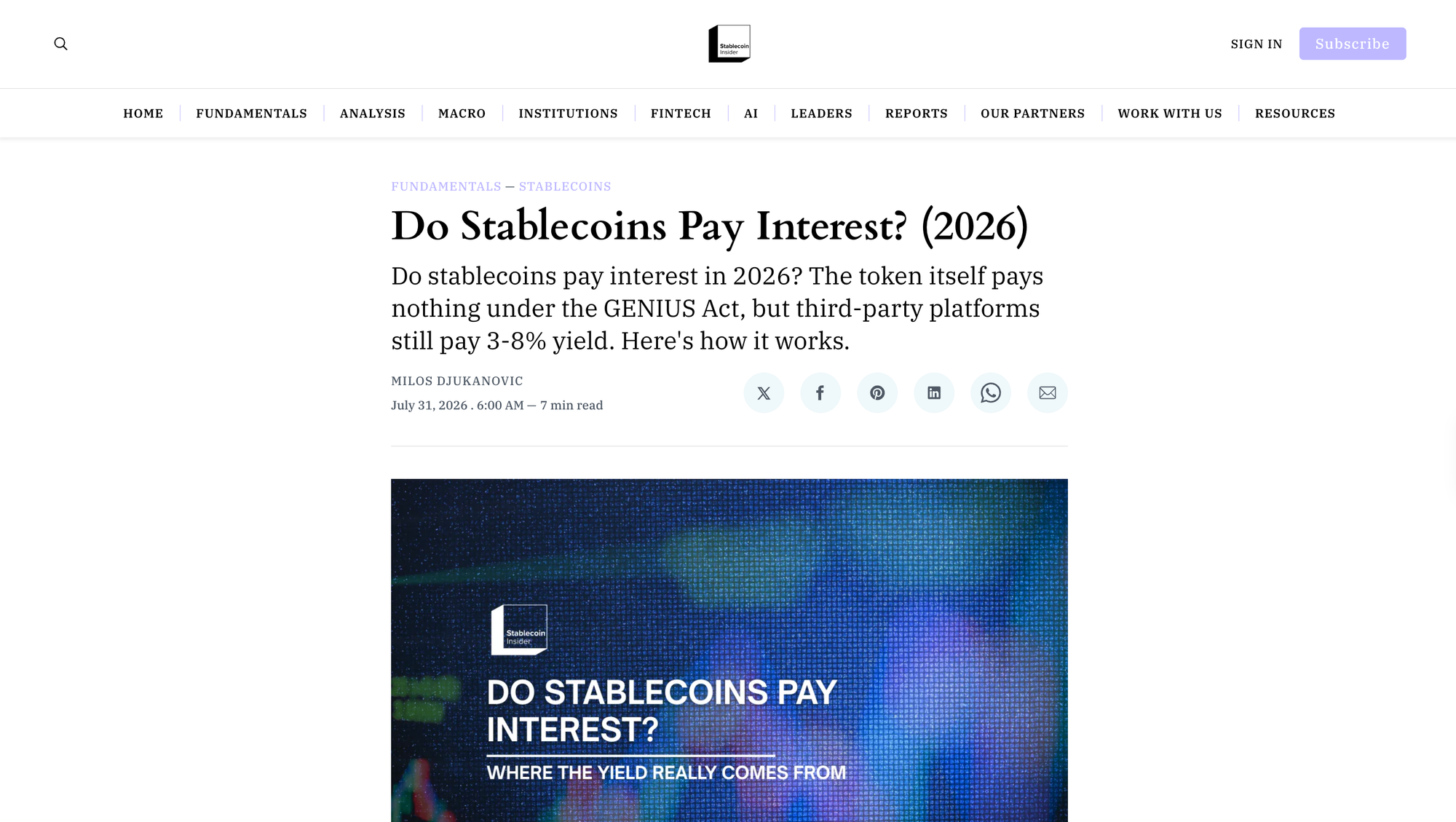 Do Stablecoins Pay Interest? (2026)