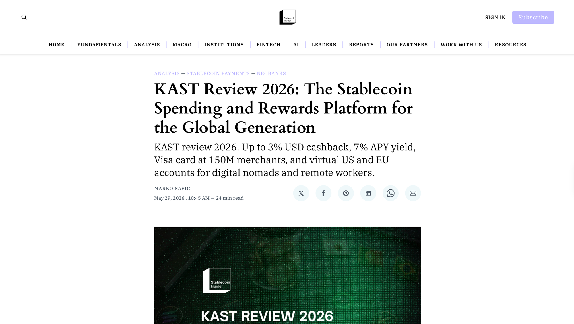 KAST Review 2026: The Stablecoin Spending and Rewards Platform for the Global Generation