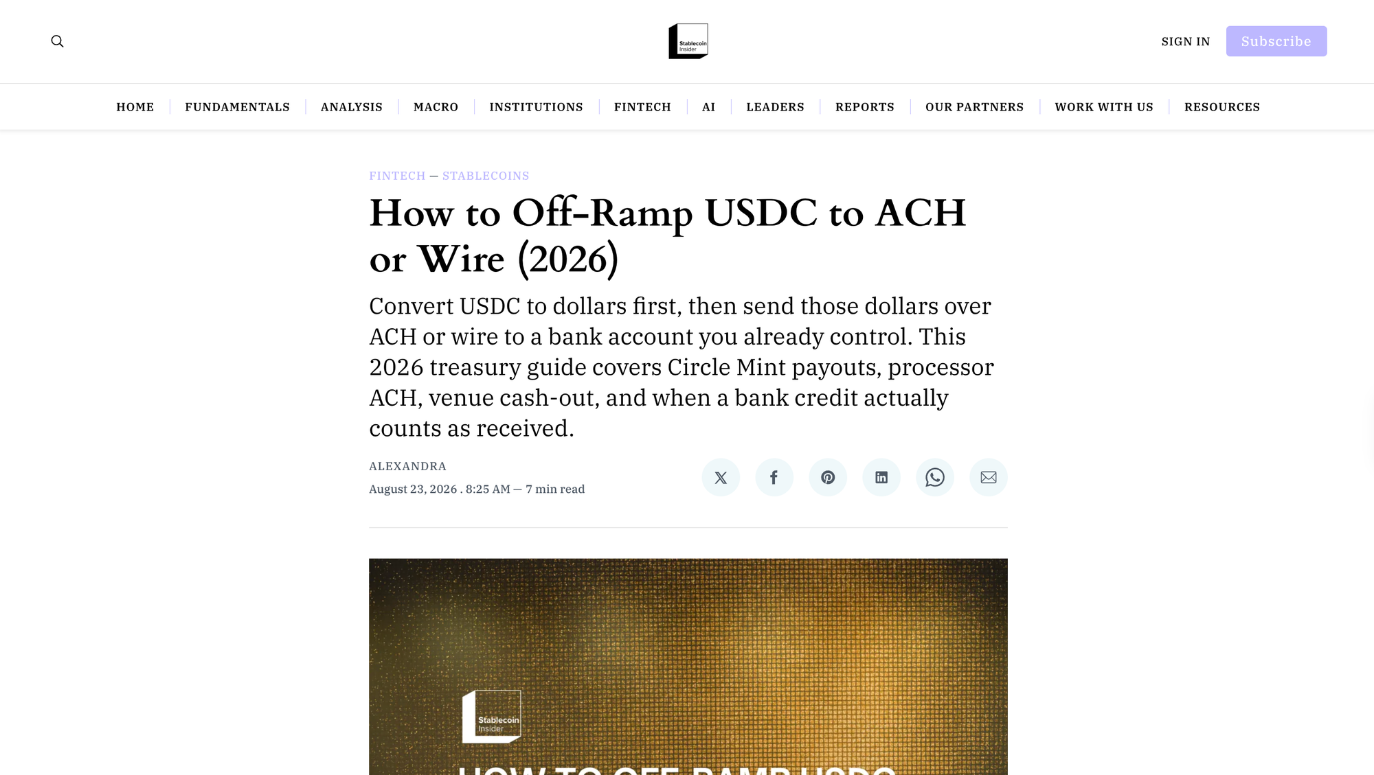 How to Off-Ramp USDC to ACH or Wire (2026)