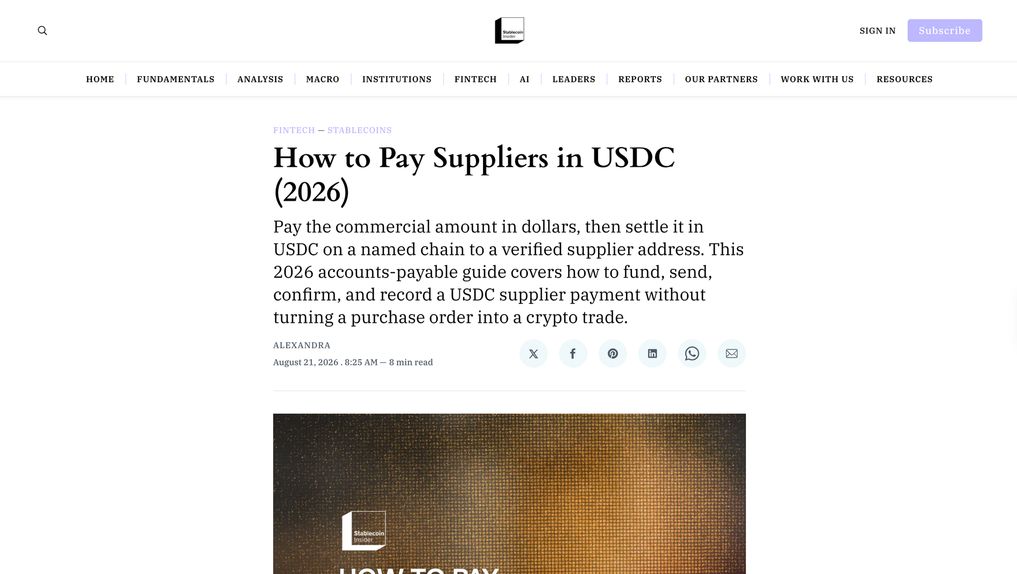 How to Pay Suppliers in USDC (2026)