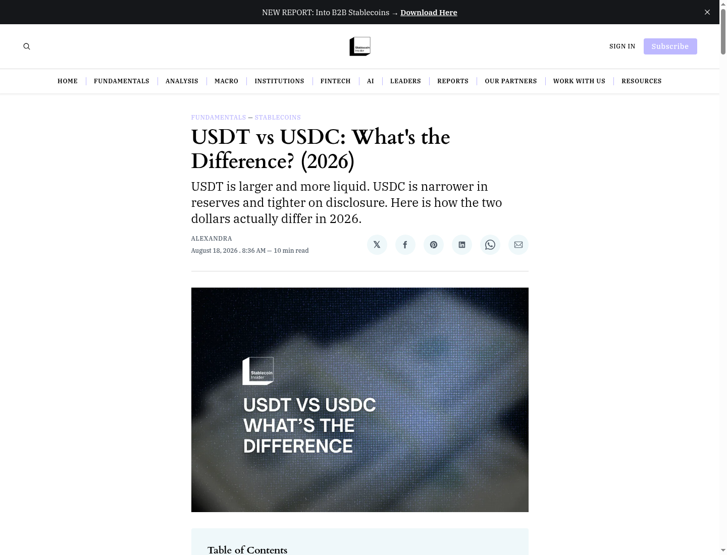 USDT vs USDC: What's the Difference? (2026)