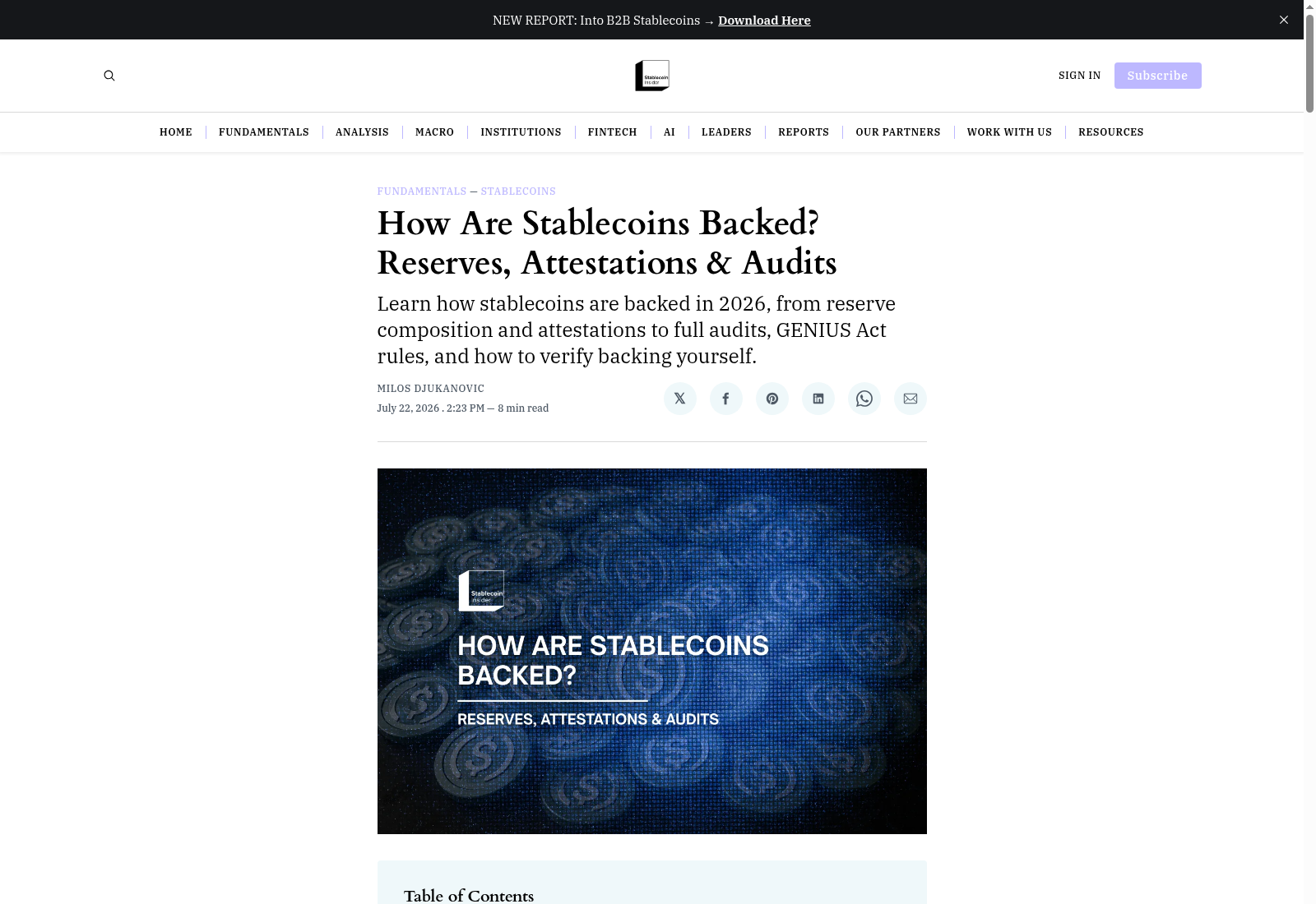 How Are Stablecoins Backed