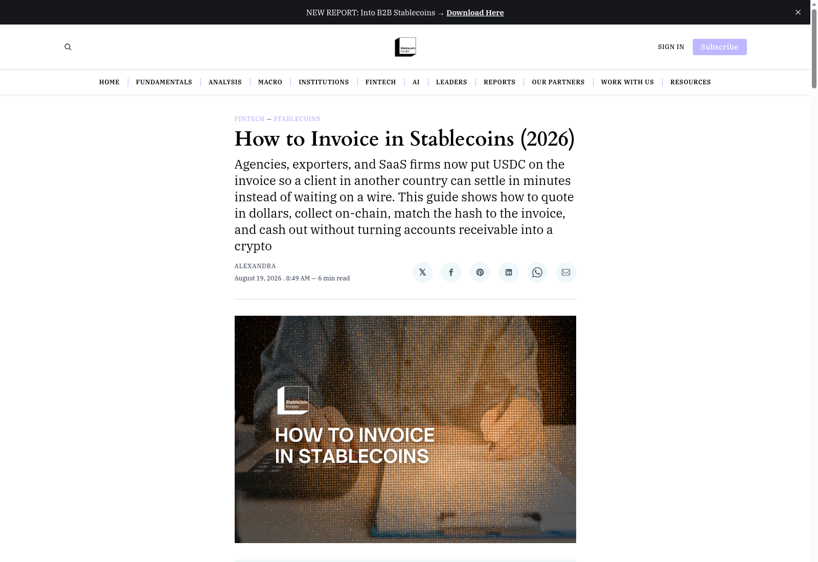 How to Invoice in Stablecoins