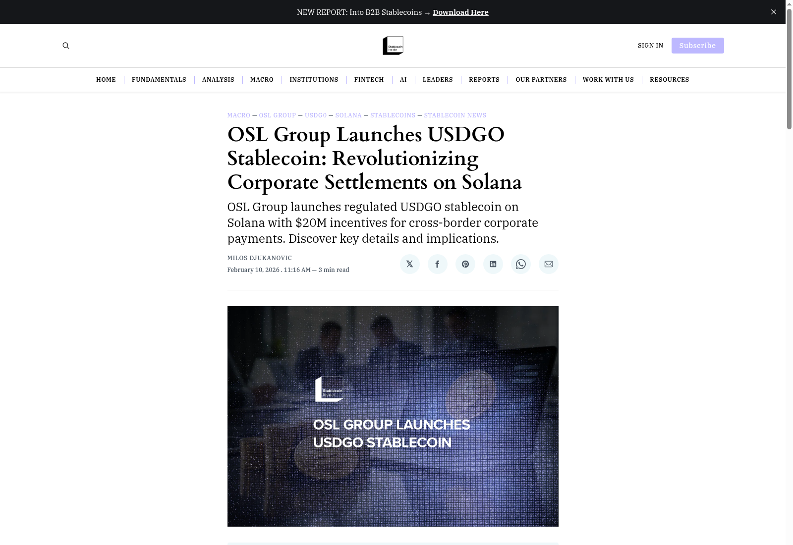 OSL Group Launches USDGO