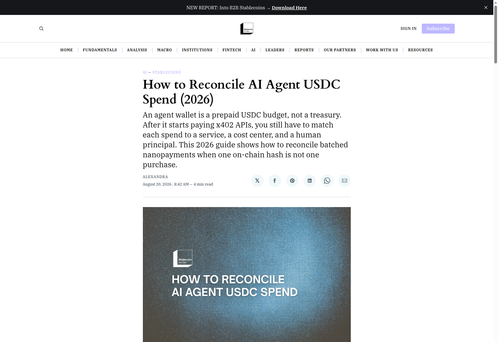 How to Reconcile AI Agent USDC Spend
