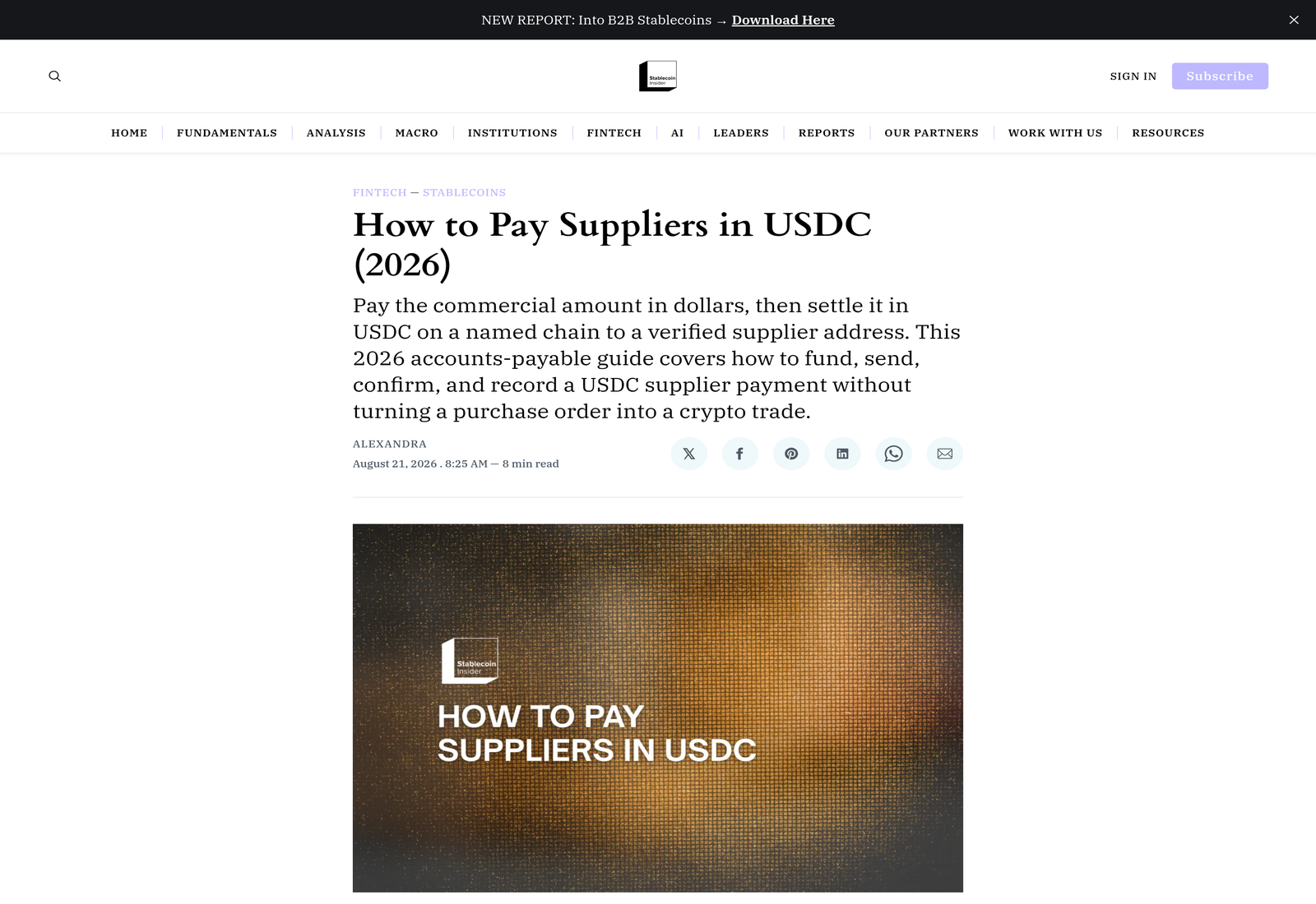 How to Pay Suppliers in USDC