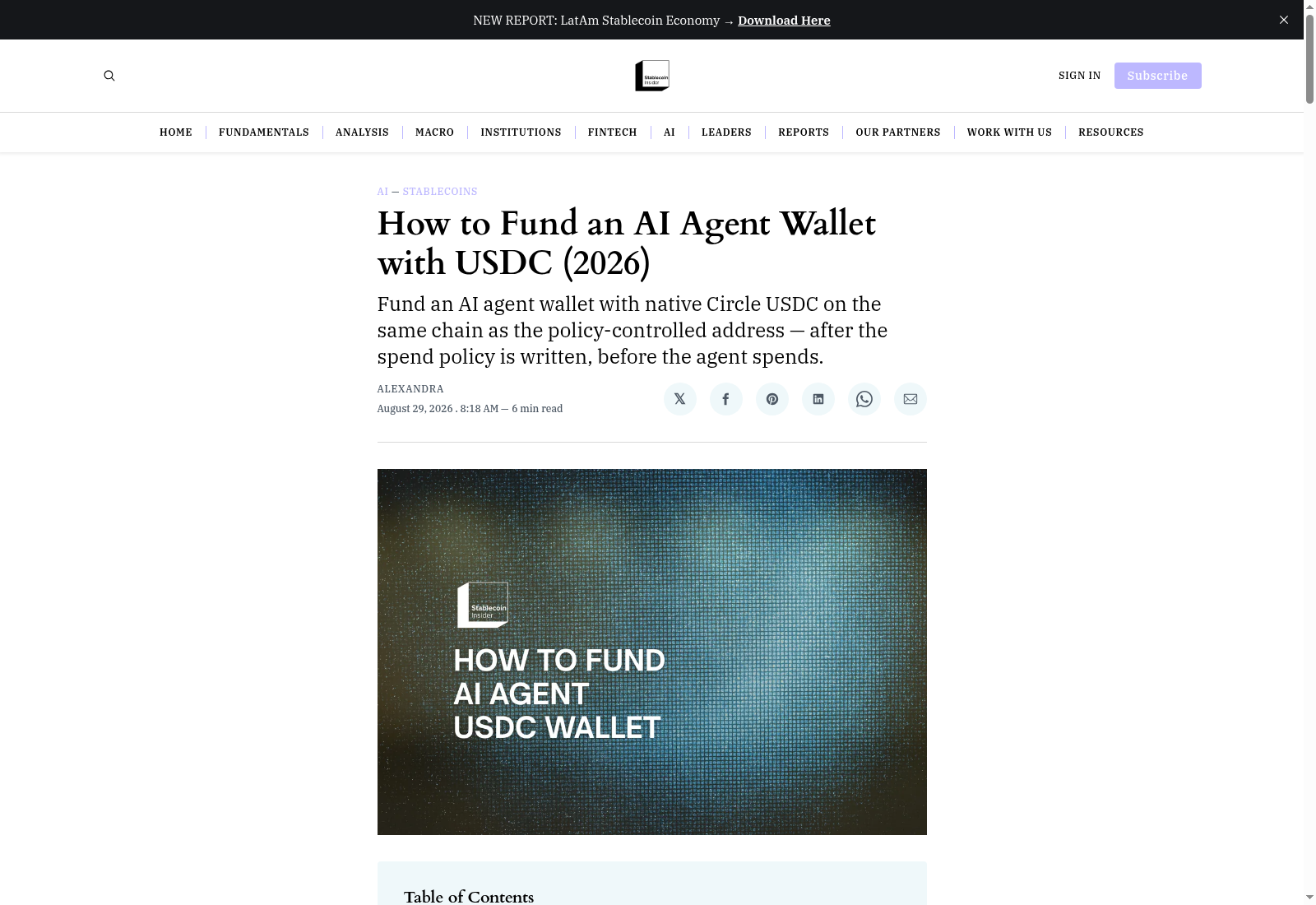 How to Fund an AI Agent Wallet with USDC (2026)