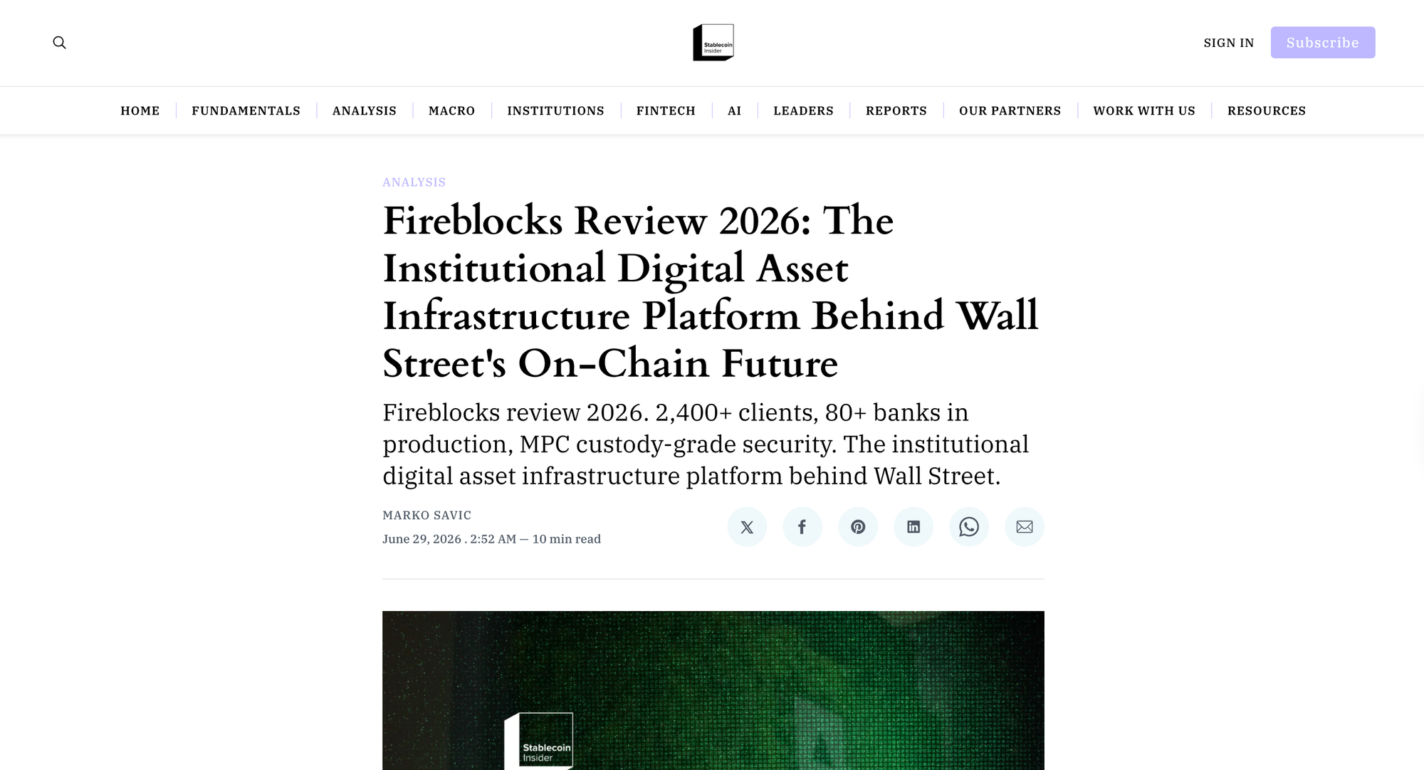 Fireblocks Review 2026: The Institutional Digital Asset Infrastructure Platform Behind Wall Street's On-Chain Future
