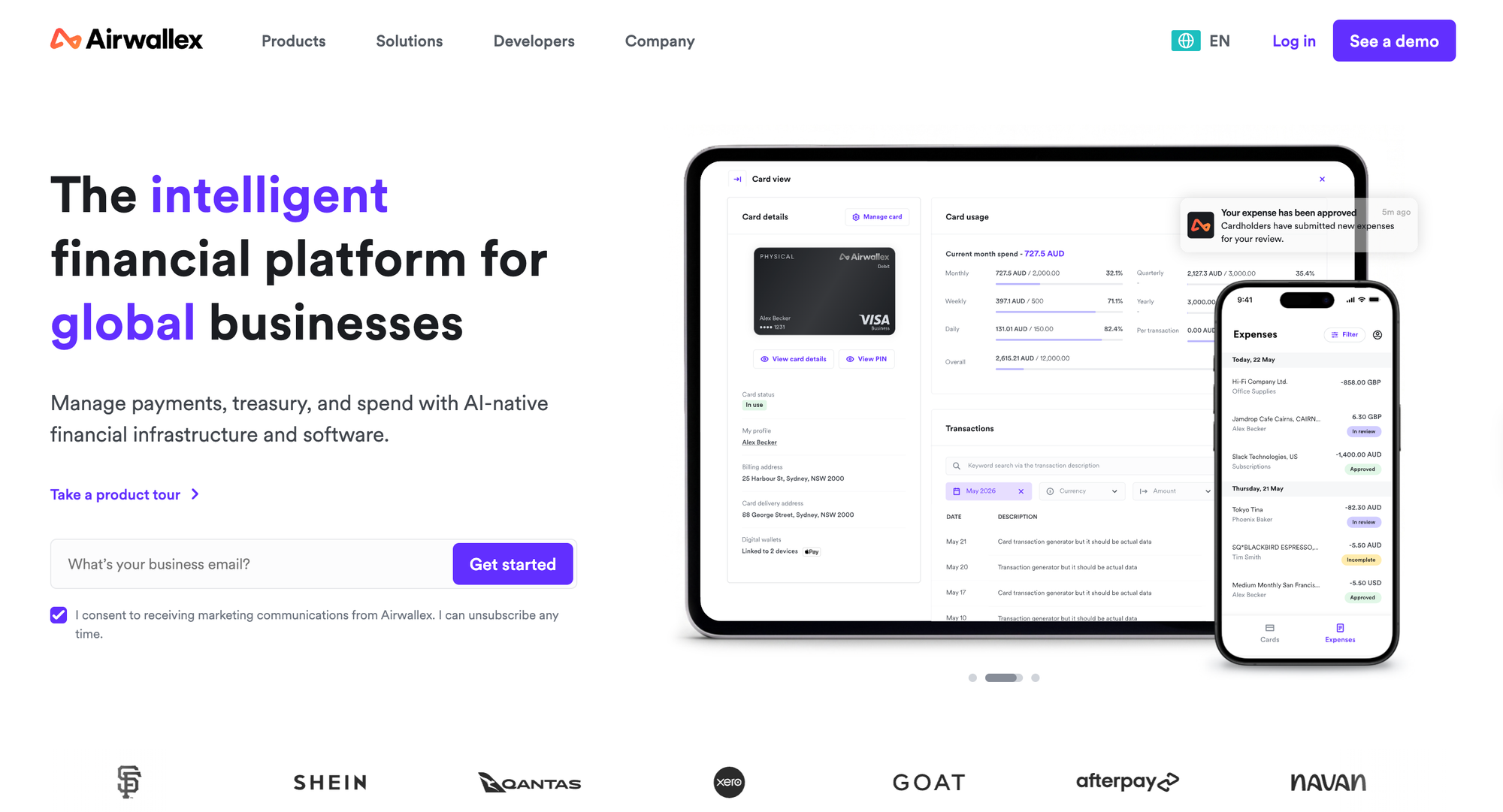 The intelligent financial platform for global businesses
