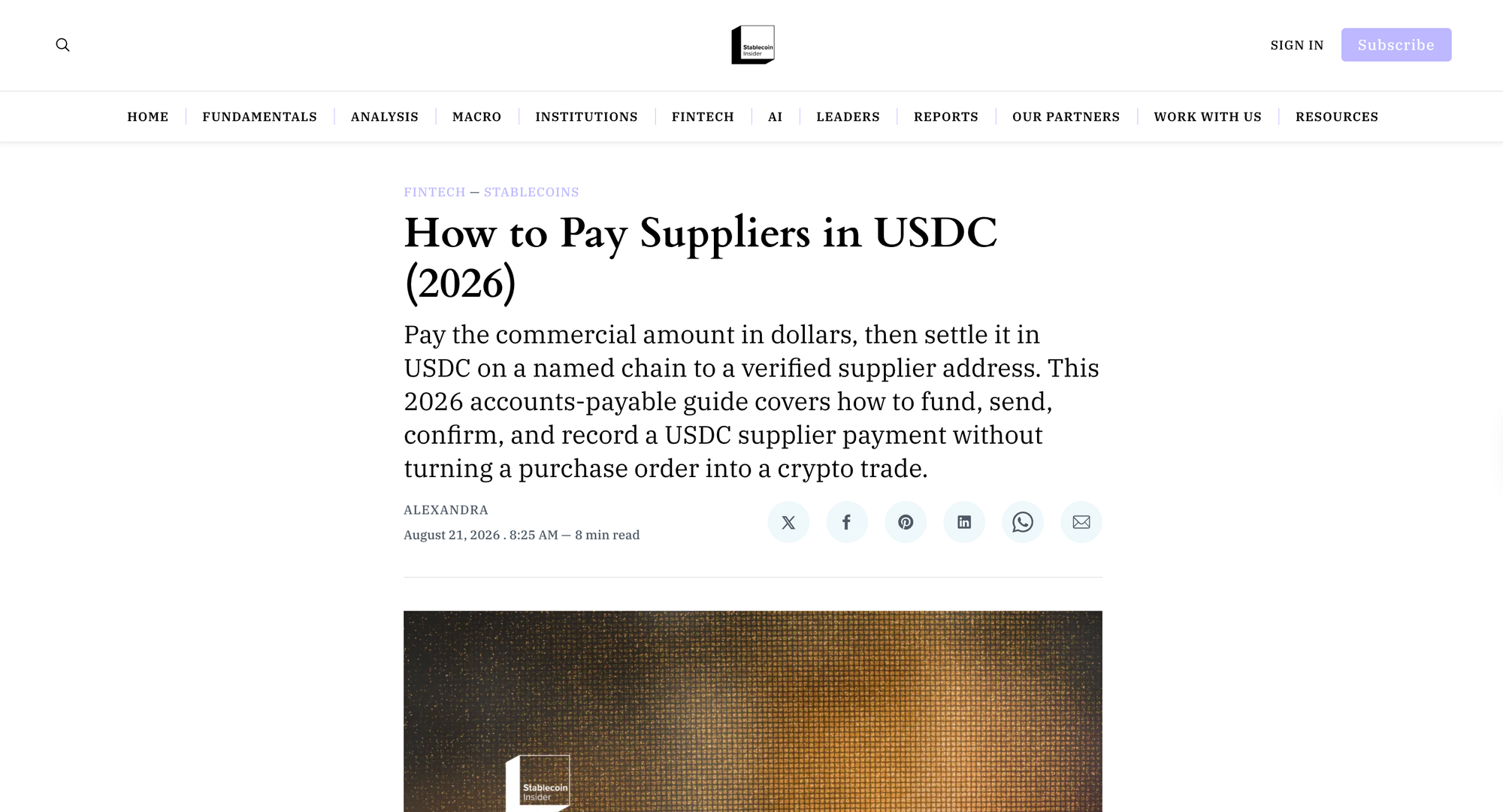 How to Pay Suppliers in USDC (2026)