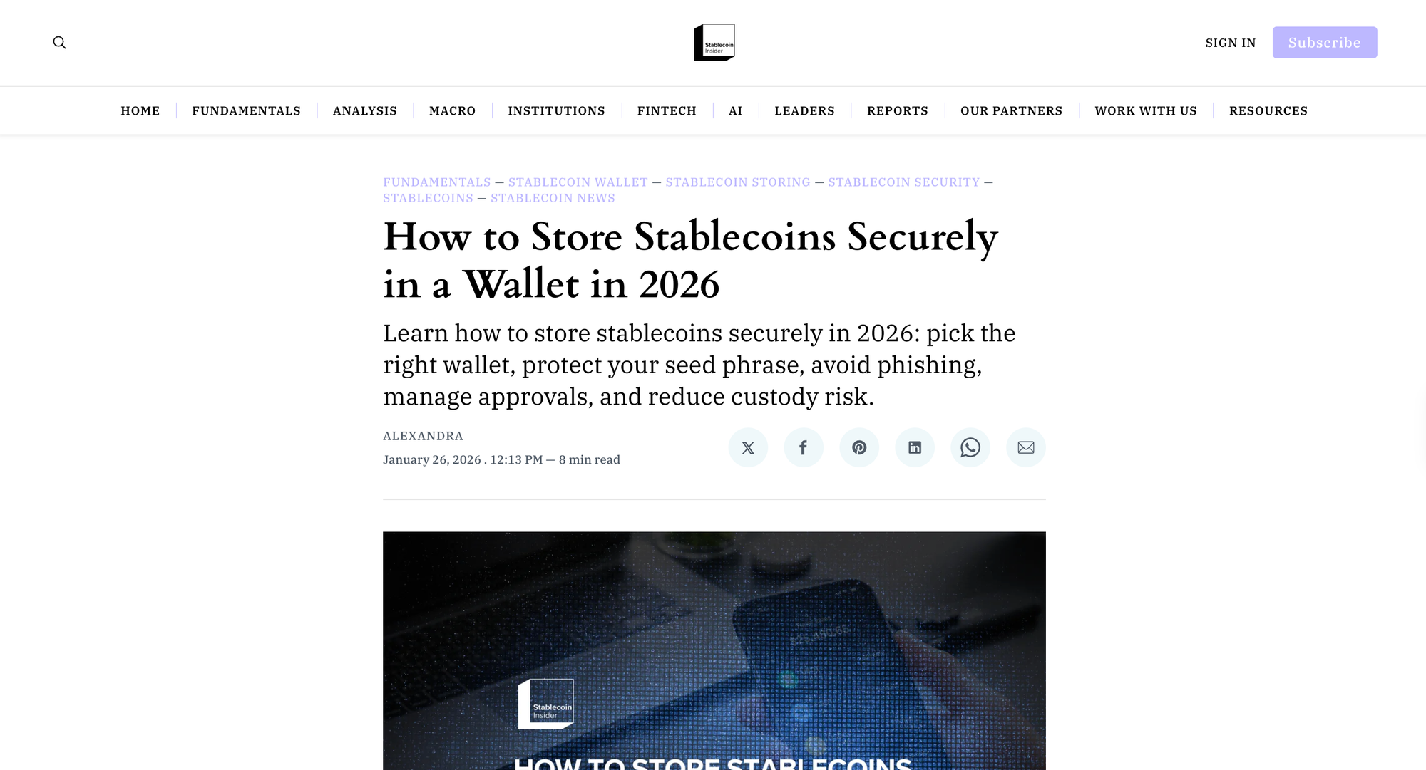 How to Store Stablecoins Securely in a Wallet in 2026