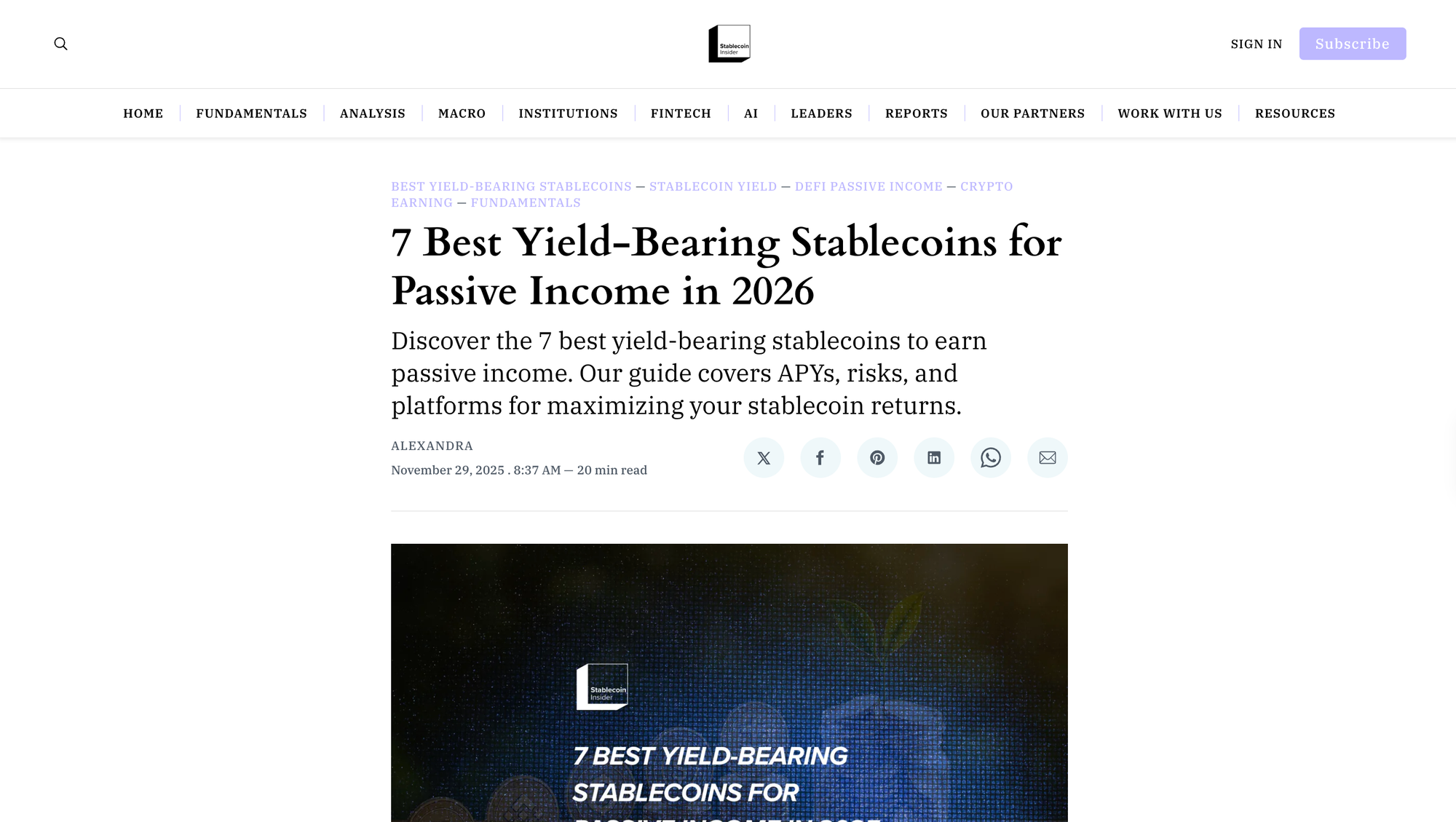 7 Best Yield-Bearing Stablecoins for Passive Income in 2026