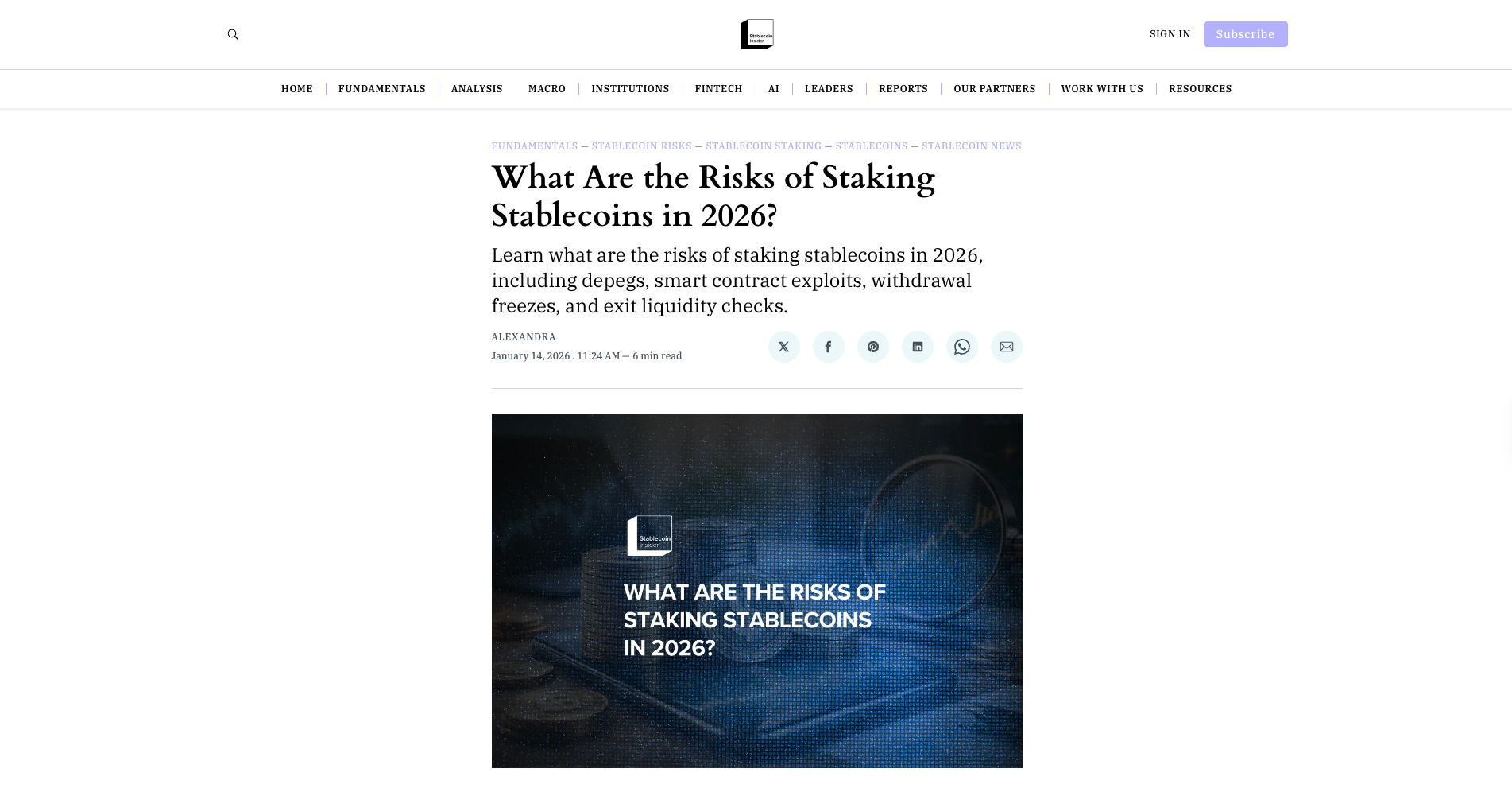 What Are the Risks of Staking Stablecoins in 2026?