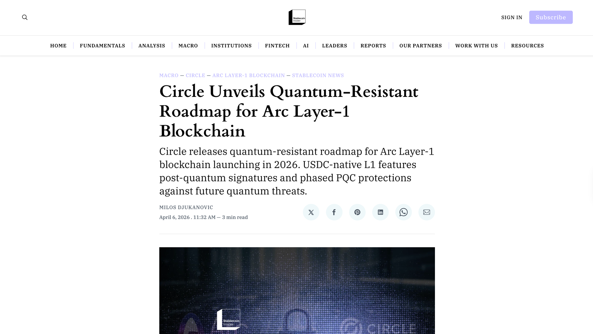 Circle Unveils Quantum-Resistant Roadmap for Arc Layer-1 Blockchain