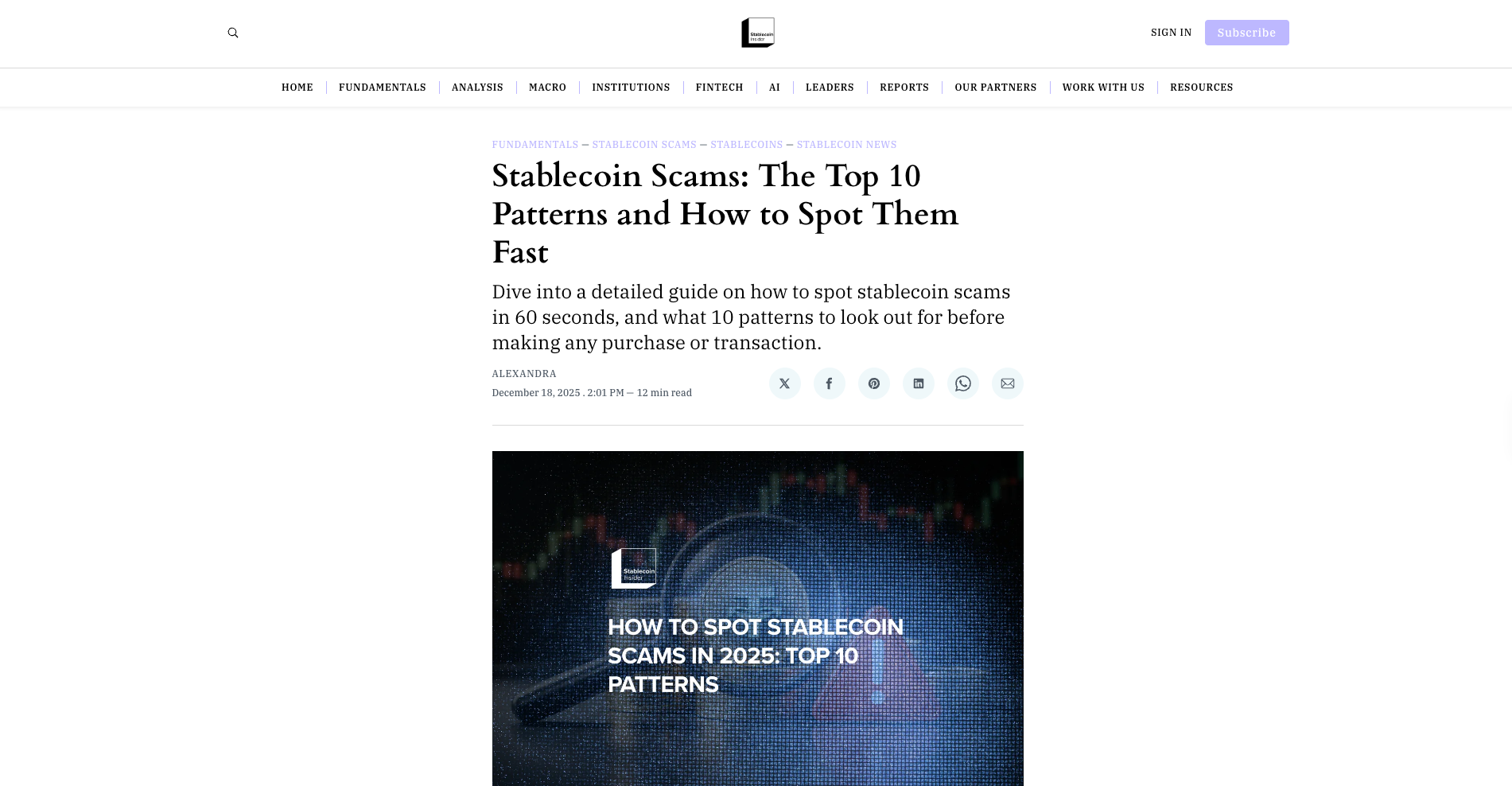 Stablecoin Scams: The Top 10 Patterns and How to Spot Them Fast