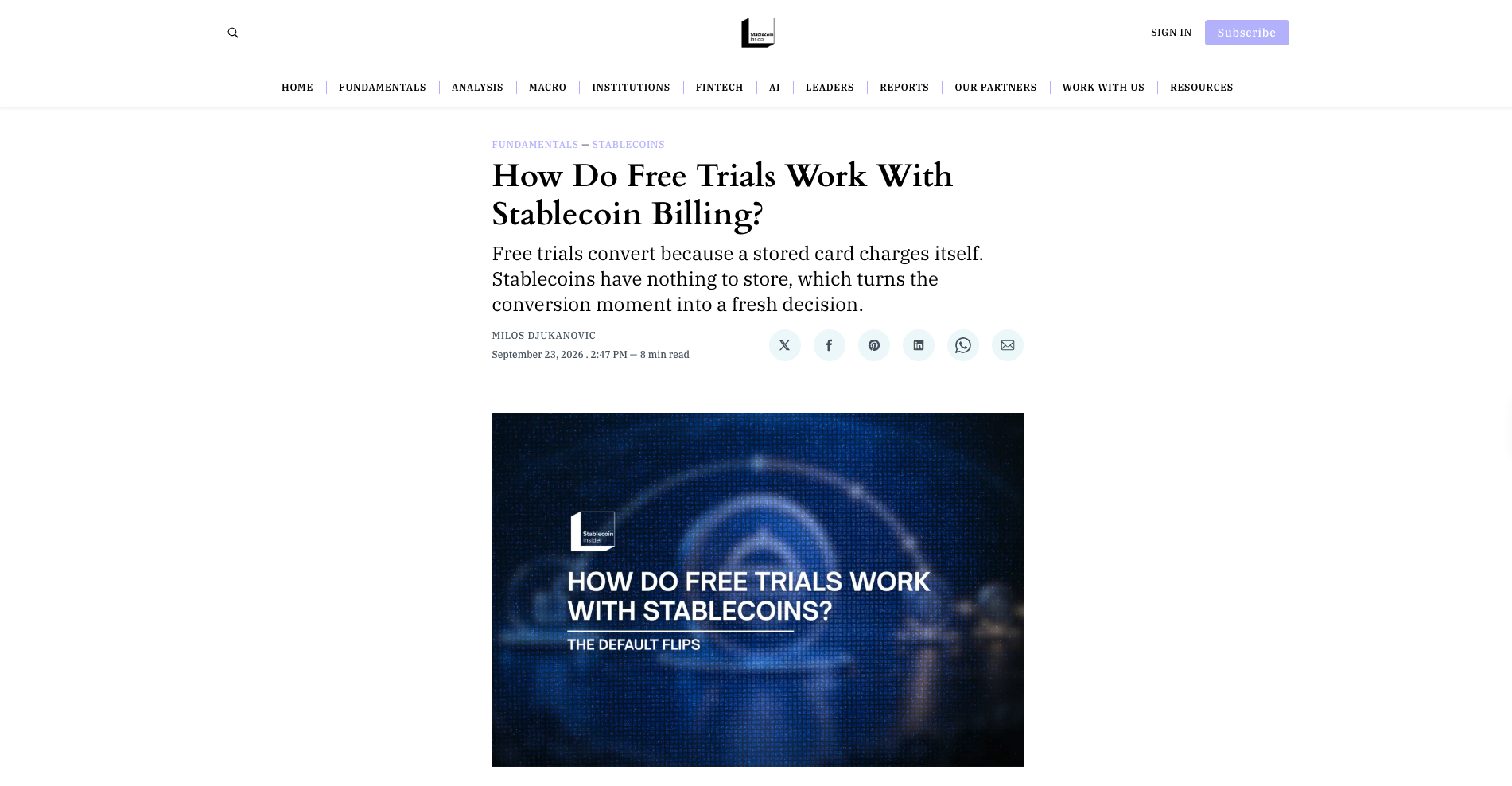 How Do Free Trials Work With Stablecoin Billing?