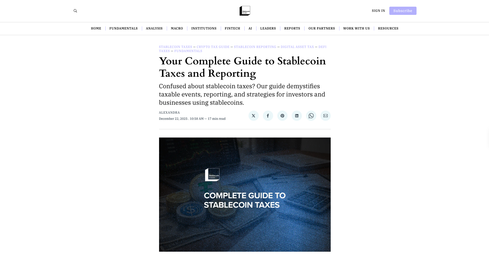 Your Complete Guide to Stablecoin Taxes and Reporting