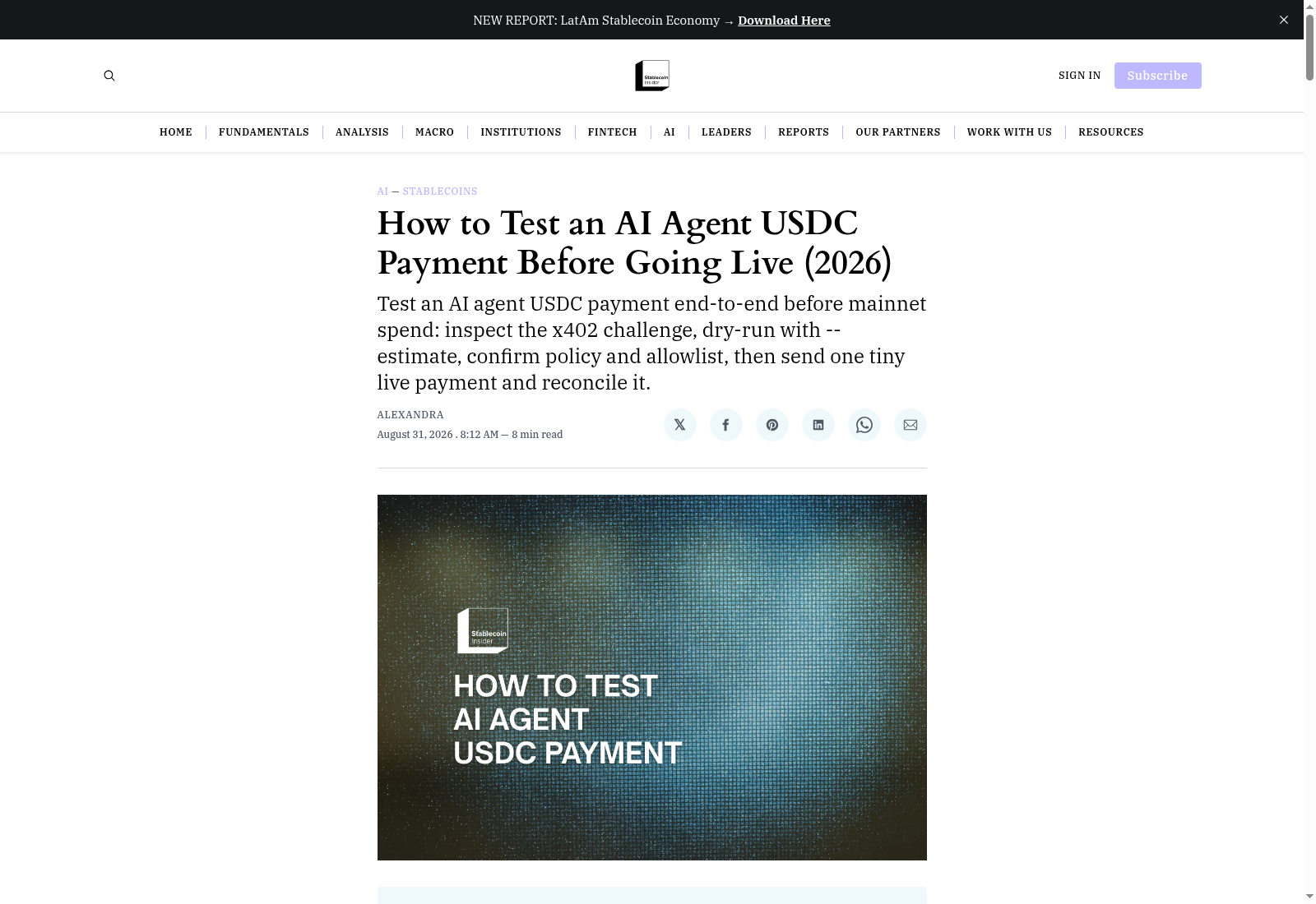 How to Test an AI Agent USDC Payment Before Going Live (2026)