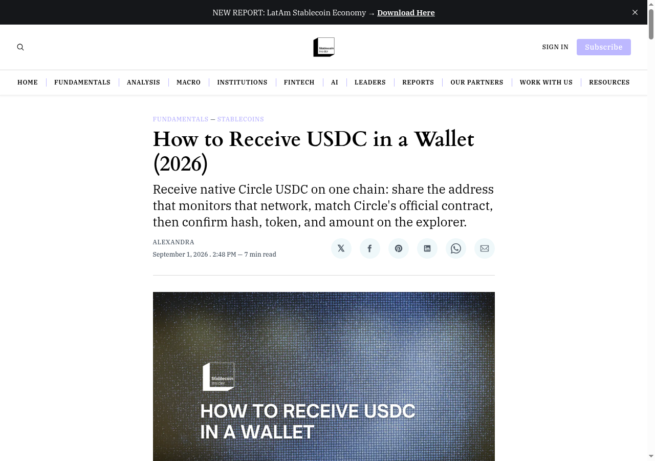 How to Receive USDC in a Wallet (2026)