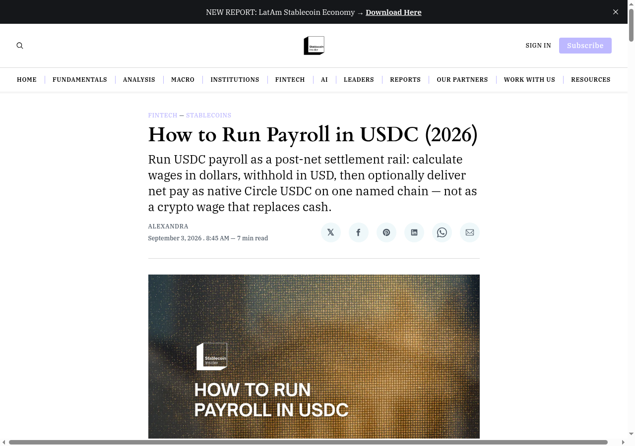 How to Run Payroll in USDC