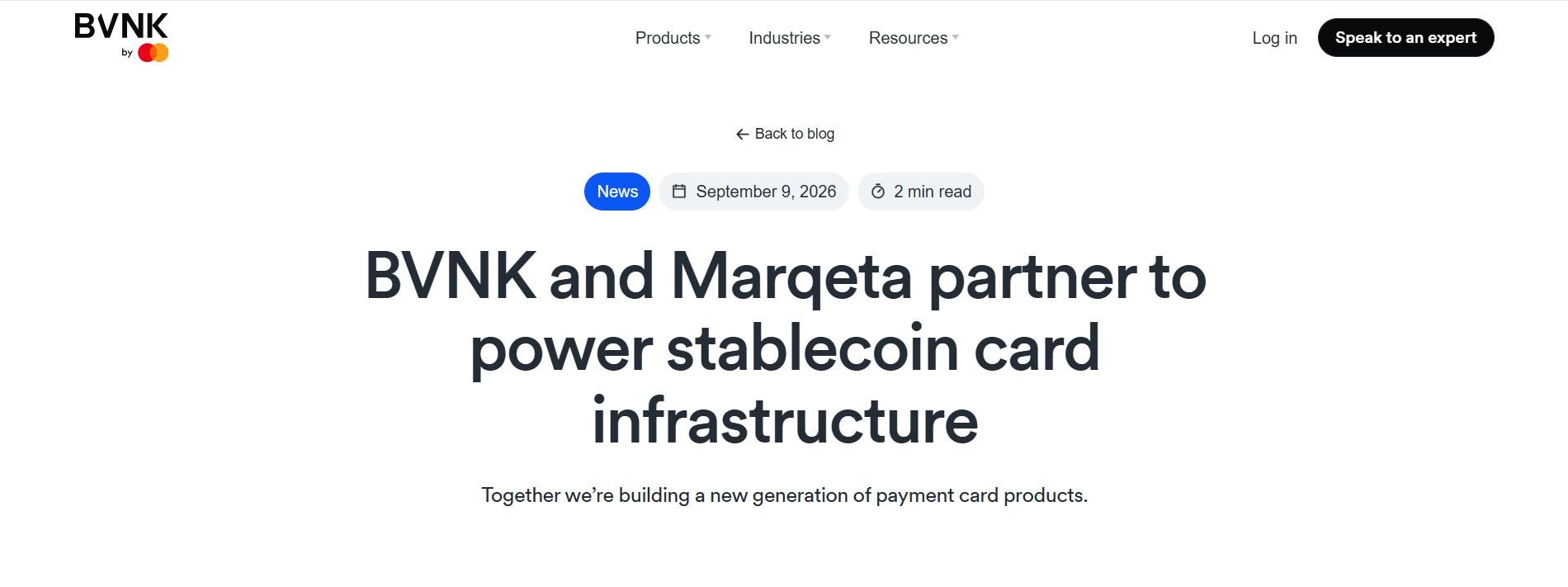 BVNK and Marqeta Partner