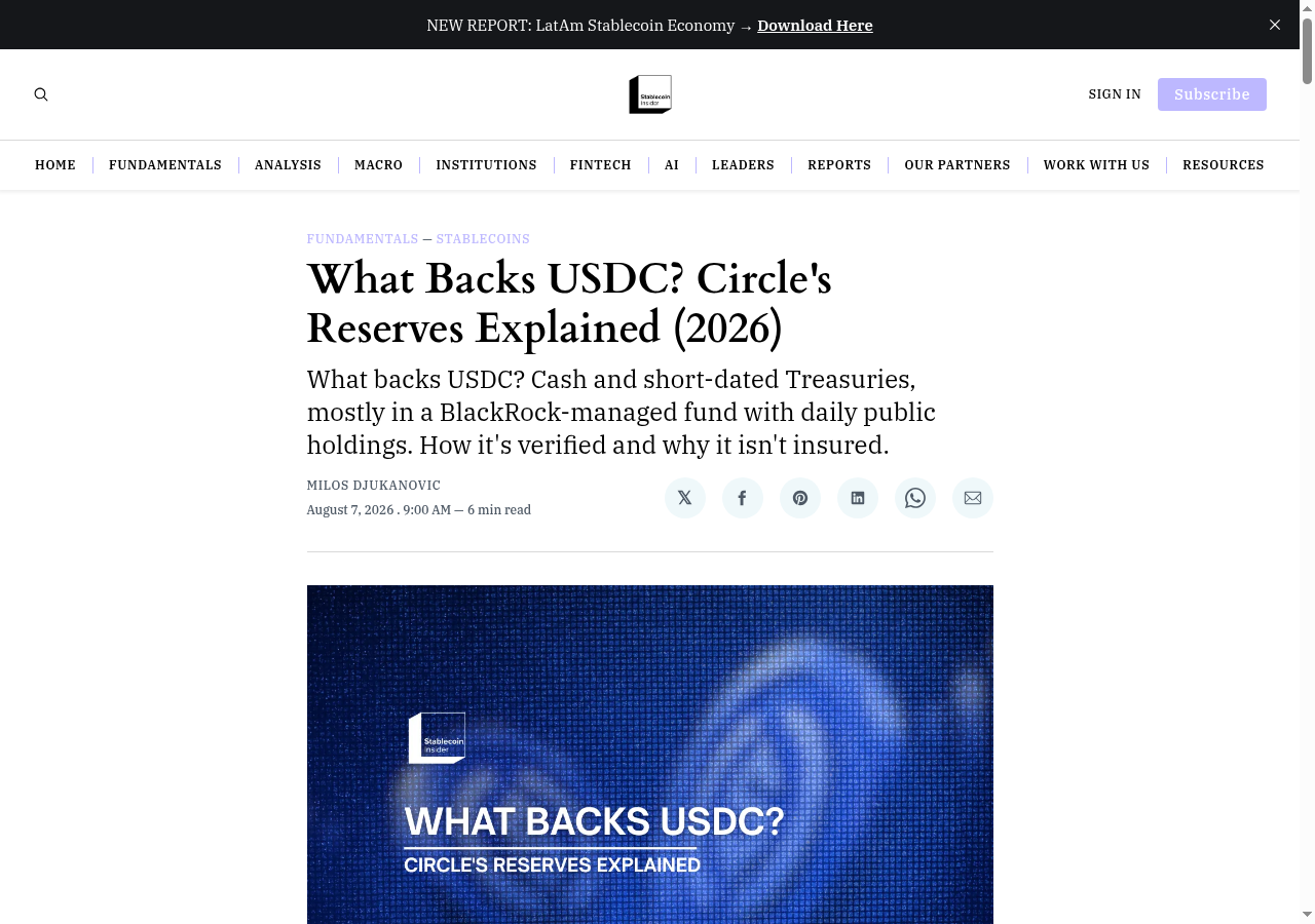 What Backs USDC (2026)