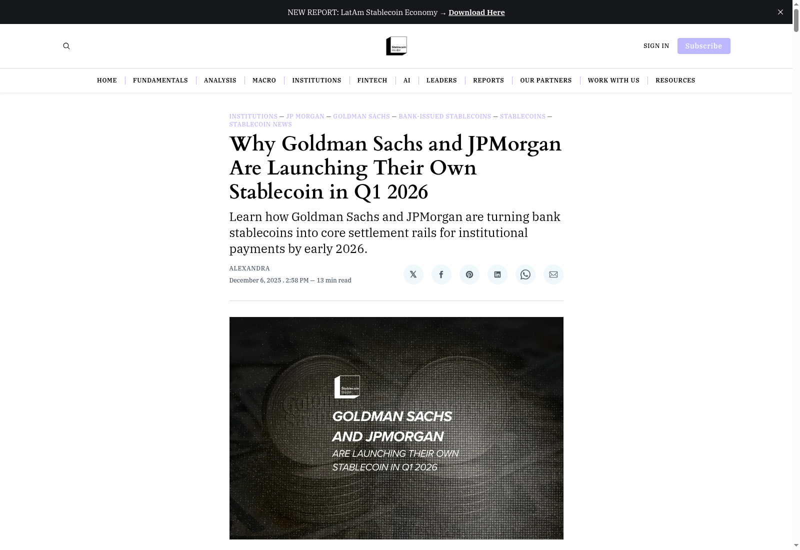 Why Goldman Sachs and JPMorgan Are Launching Their Own Stablecoin in Q1 2026