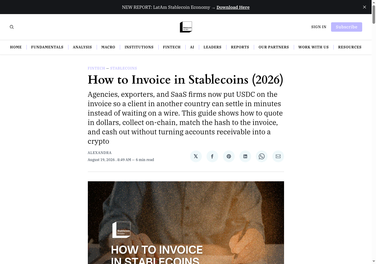 How to Invoice in Stablecoins