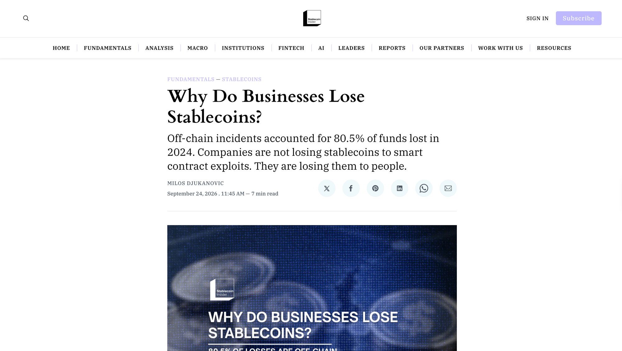 Why Do Businesses Lose Stablecoins?