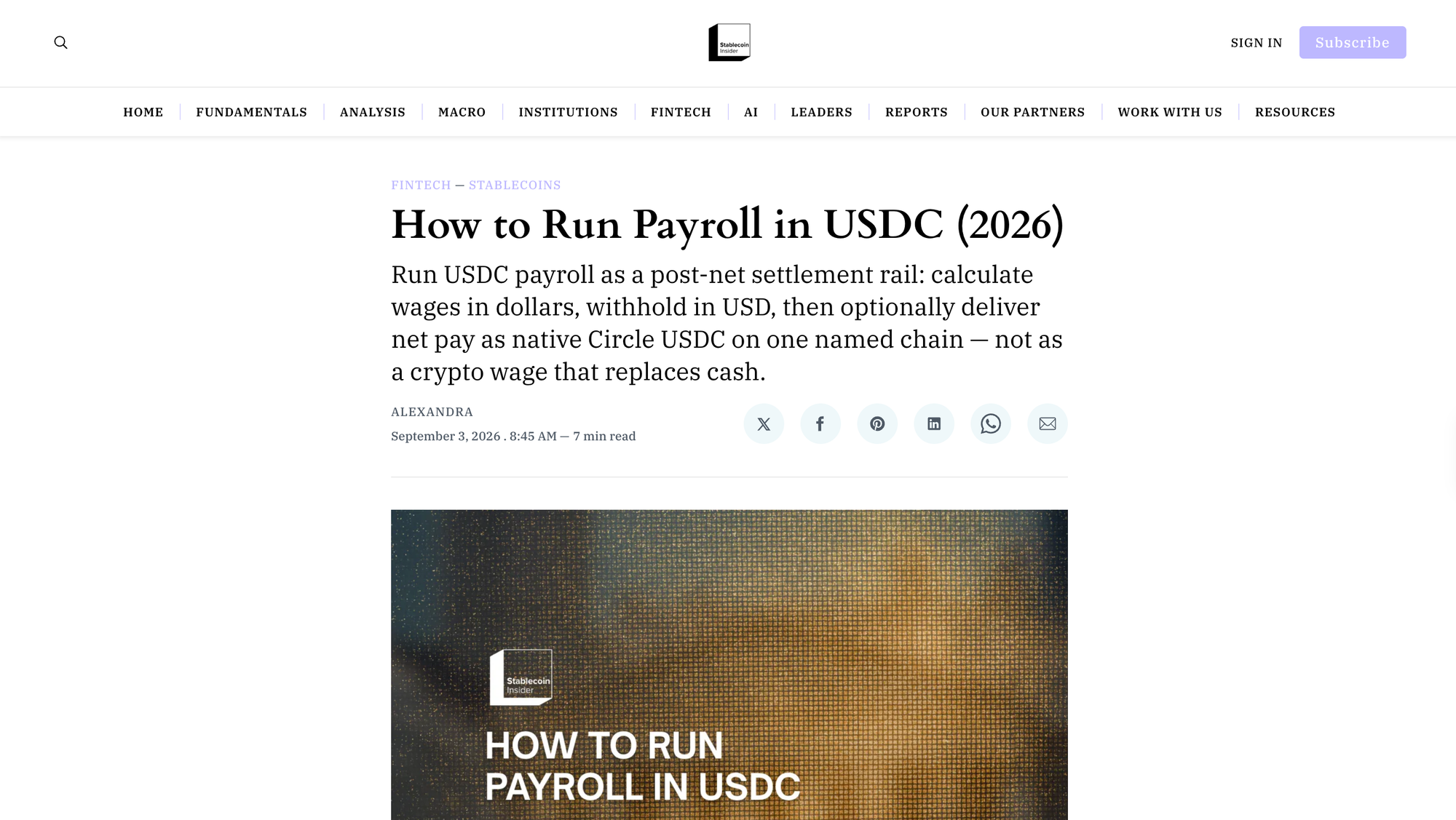 How to Run Payroll in USDC (2026)