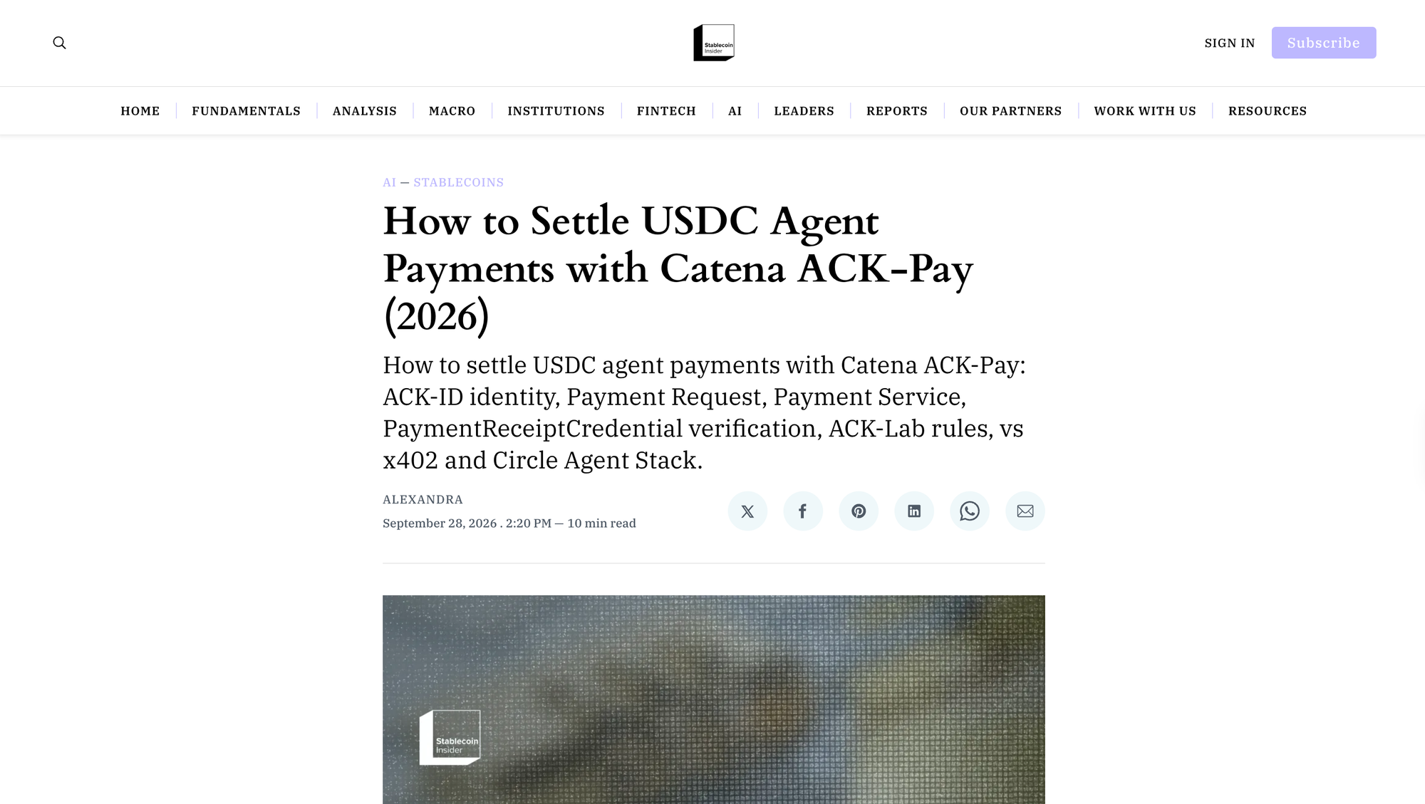 How to Settle USDC Agent Payments with Catena ACK-Pay (2026)