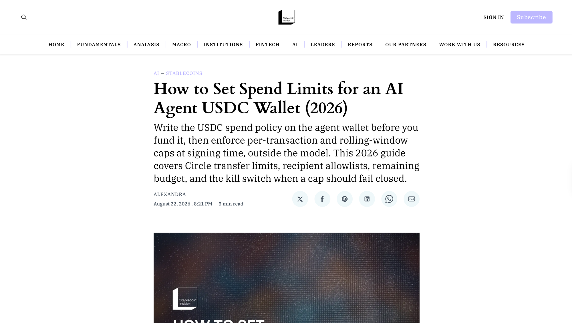 How to Set Spend Limits for an AI Agent USDC Wallet (2026)