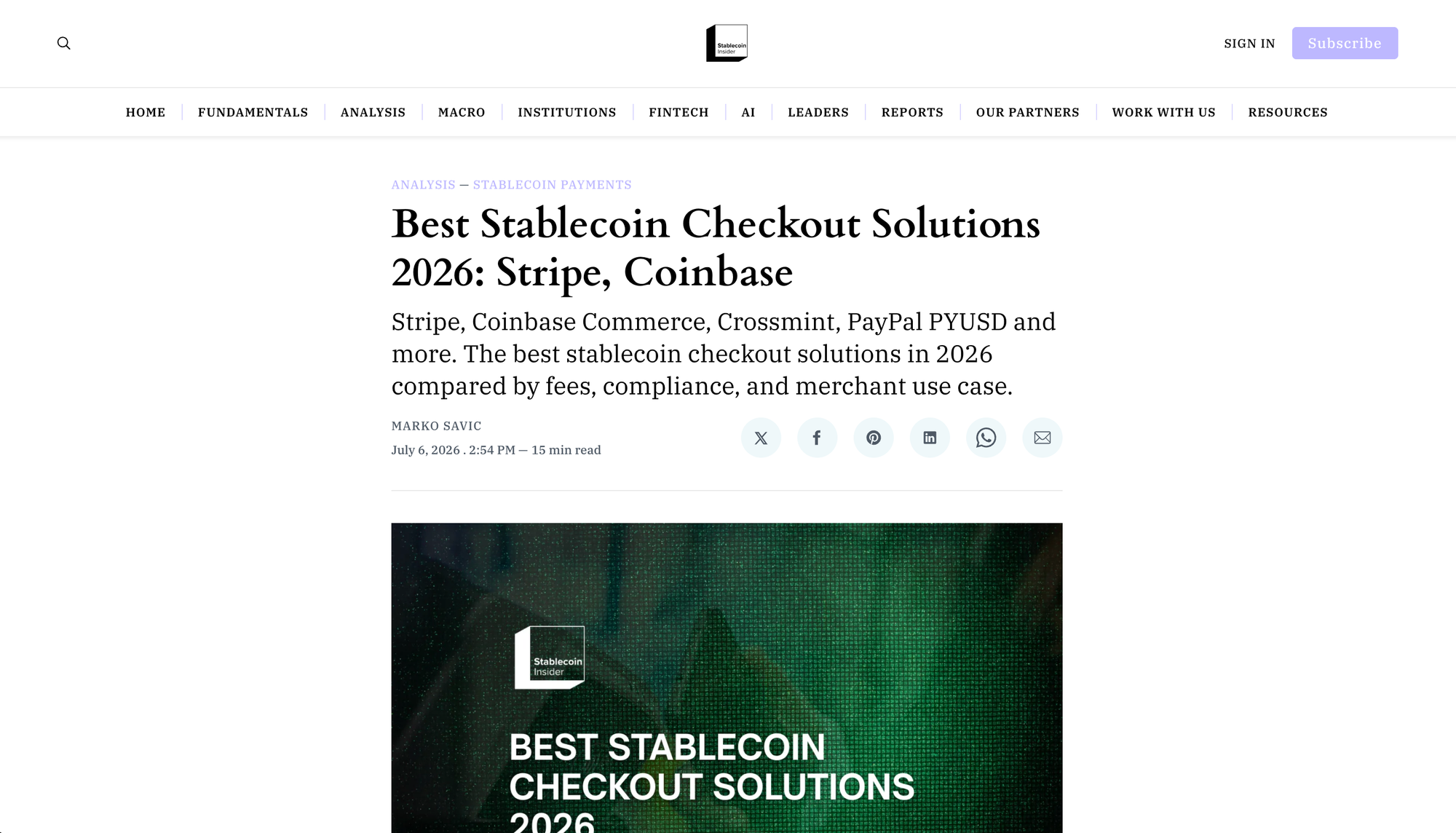 Stablecoin Payments