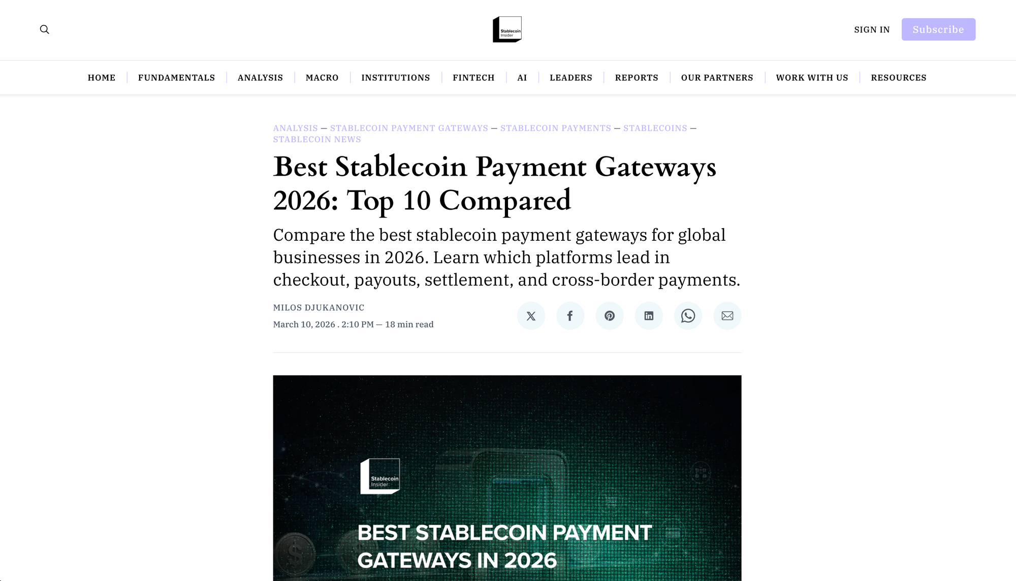 Stablecoin Payments