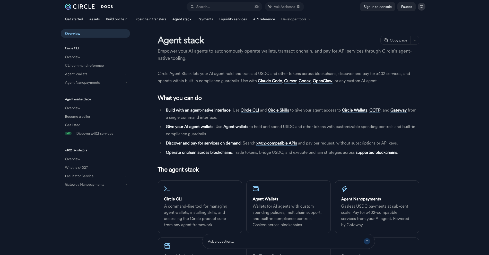 Circle Agent Stack