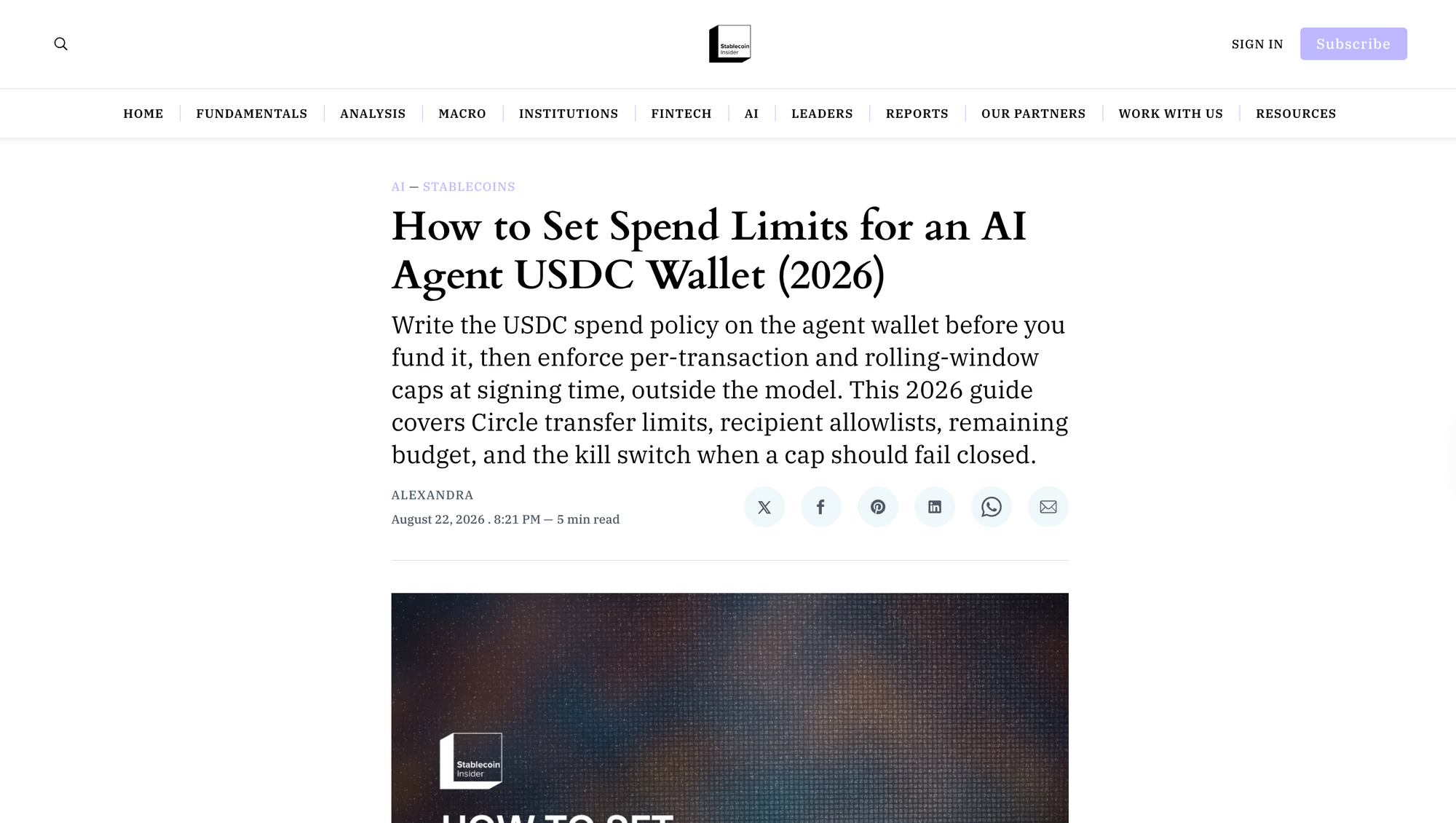How to Set Spend Limits for an AI Agent USDC Wallet (2026)