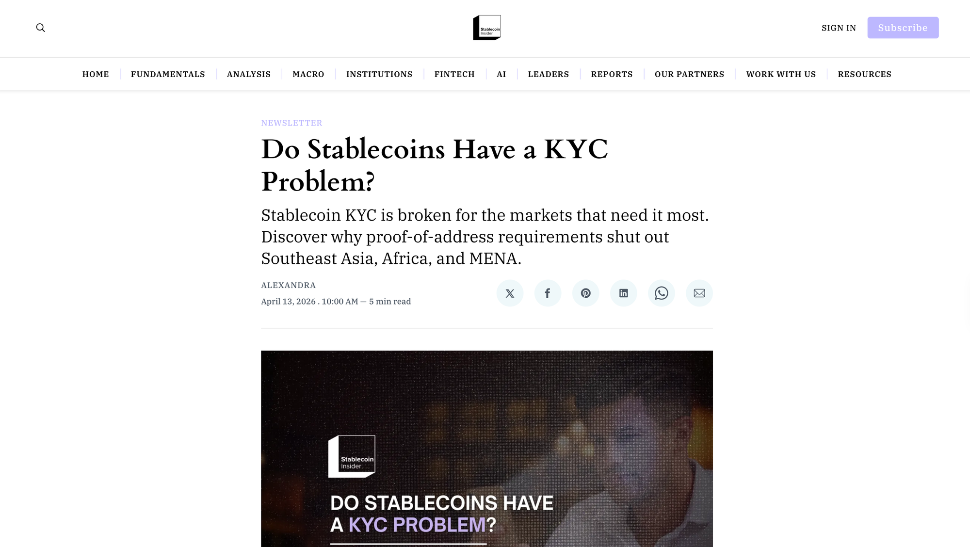 Do Stablecoins Have a KYC Problem?