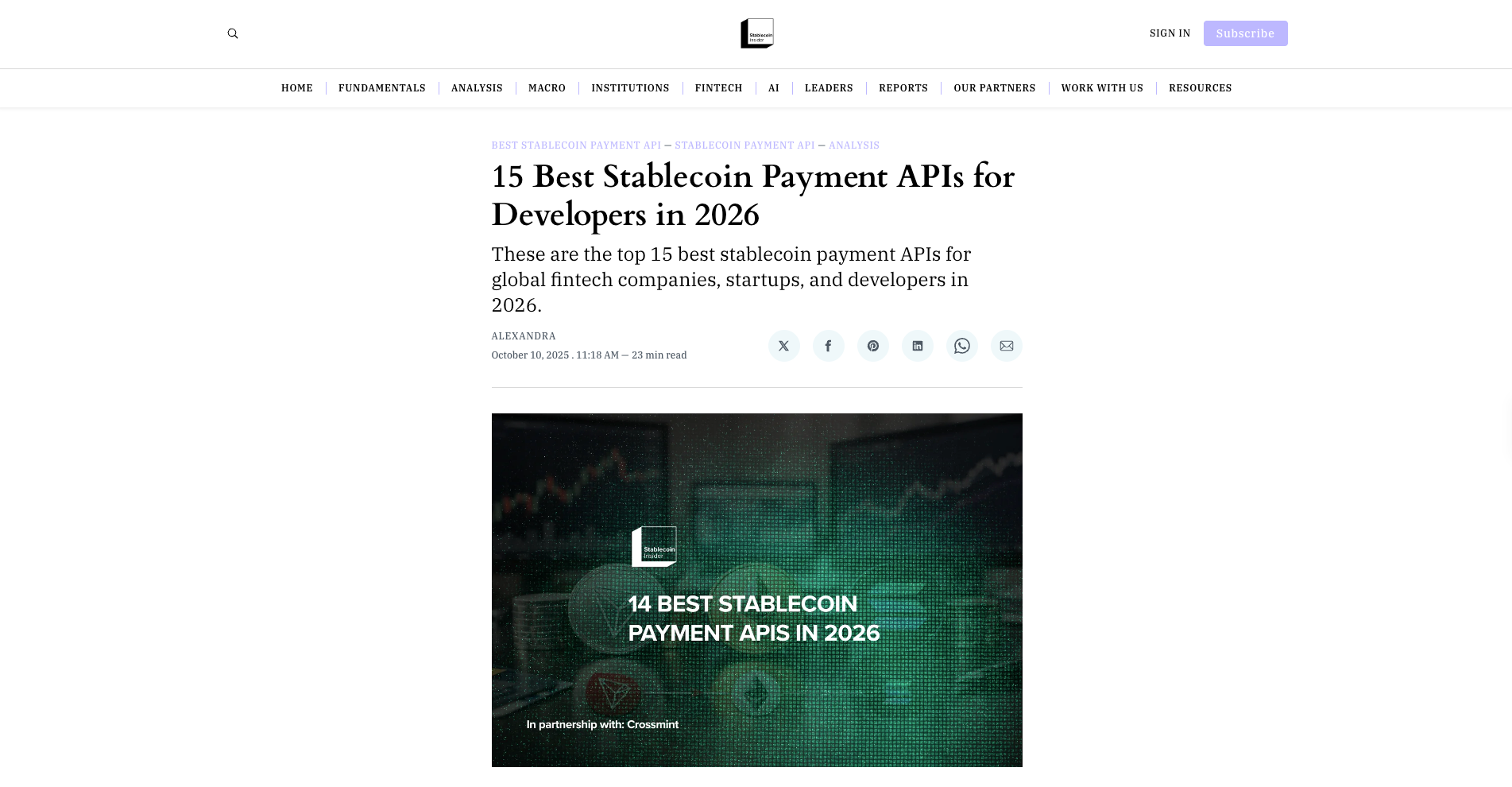 15 Best Stablecoin Payment APIs for Developers in 2026