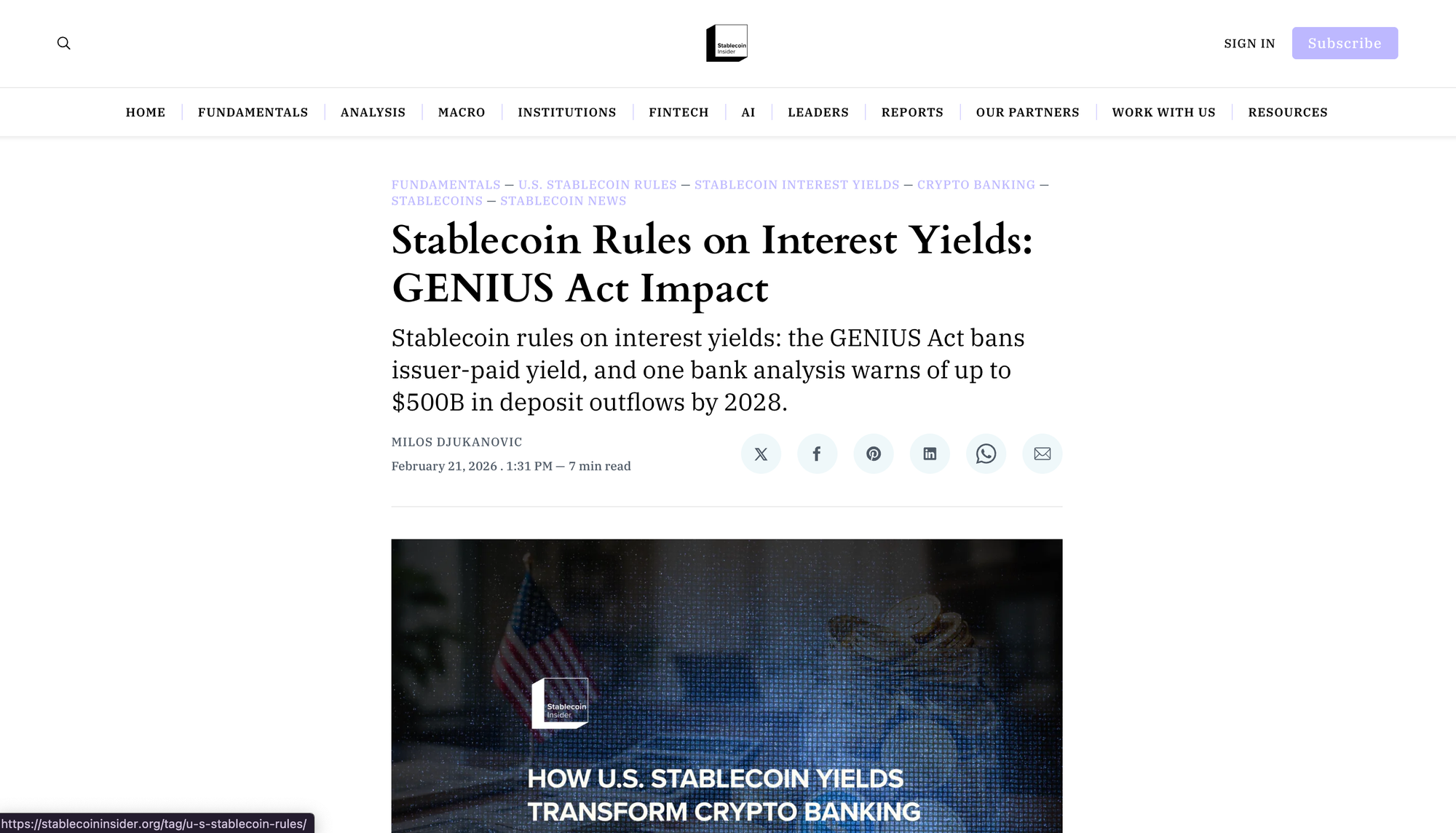 Can you still earn stablecoin yield? What the OCC’s GENIUS Act final rule changed.