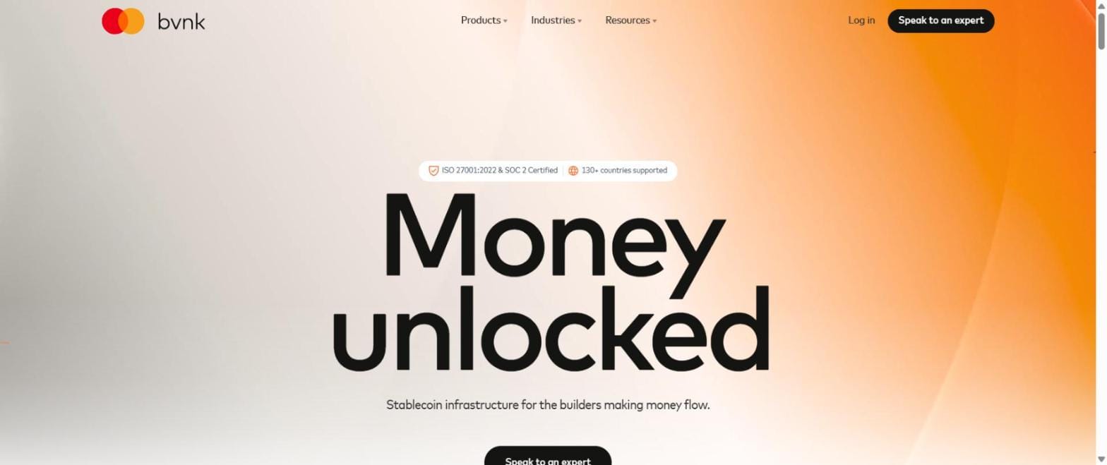 BVNK homepage