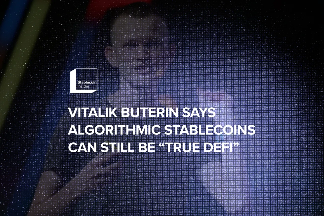 Vitalik Buterin Says Algorithmic Stablecoins Can Still Be “True DeFi”