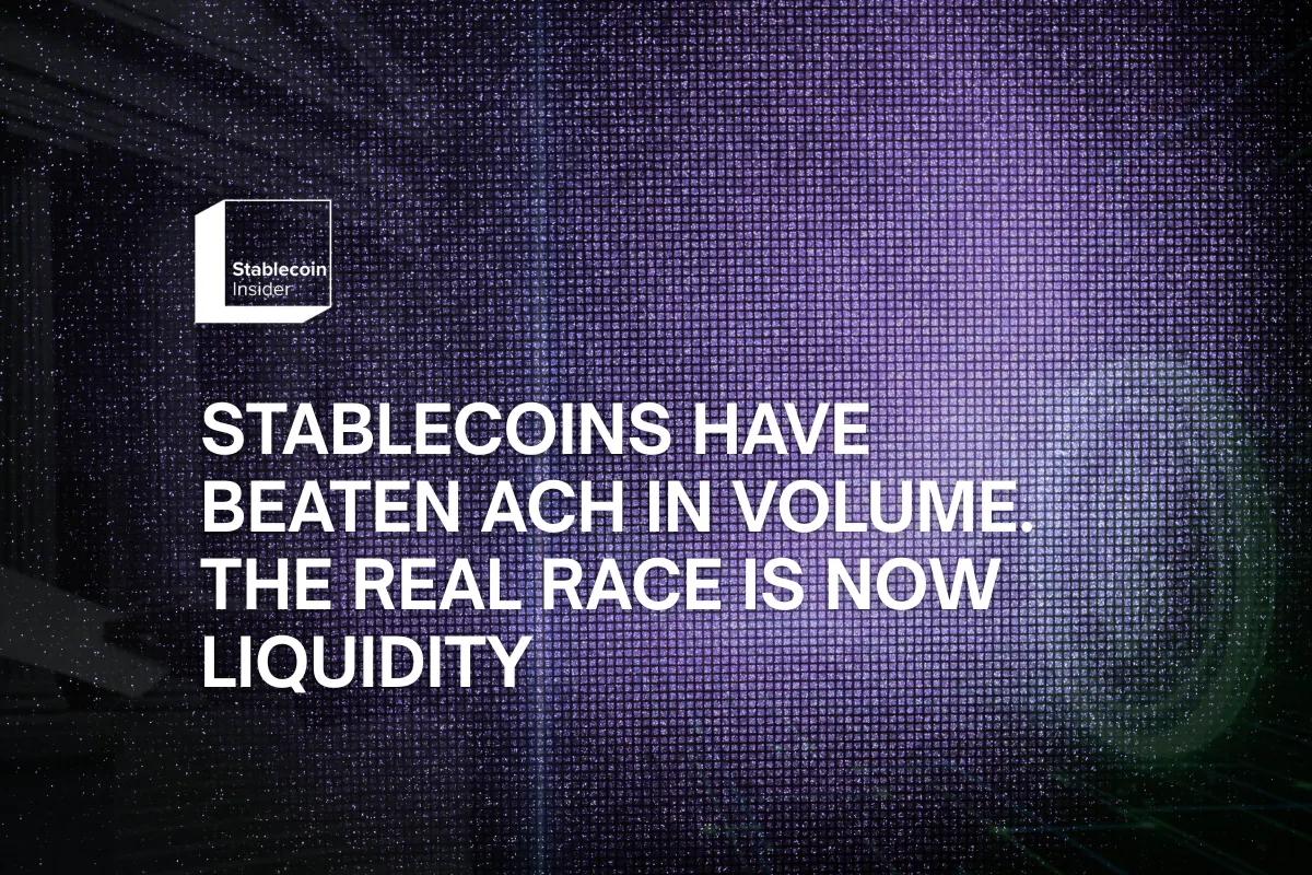 Stablecoins Have Beaten ACH in Volume