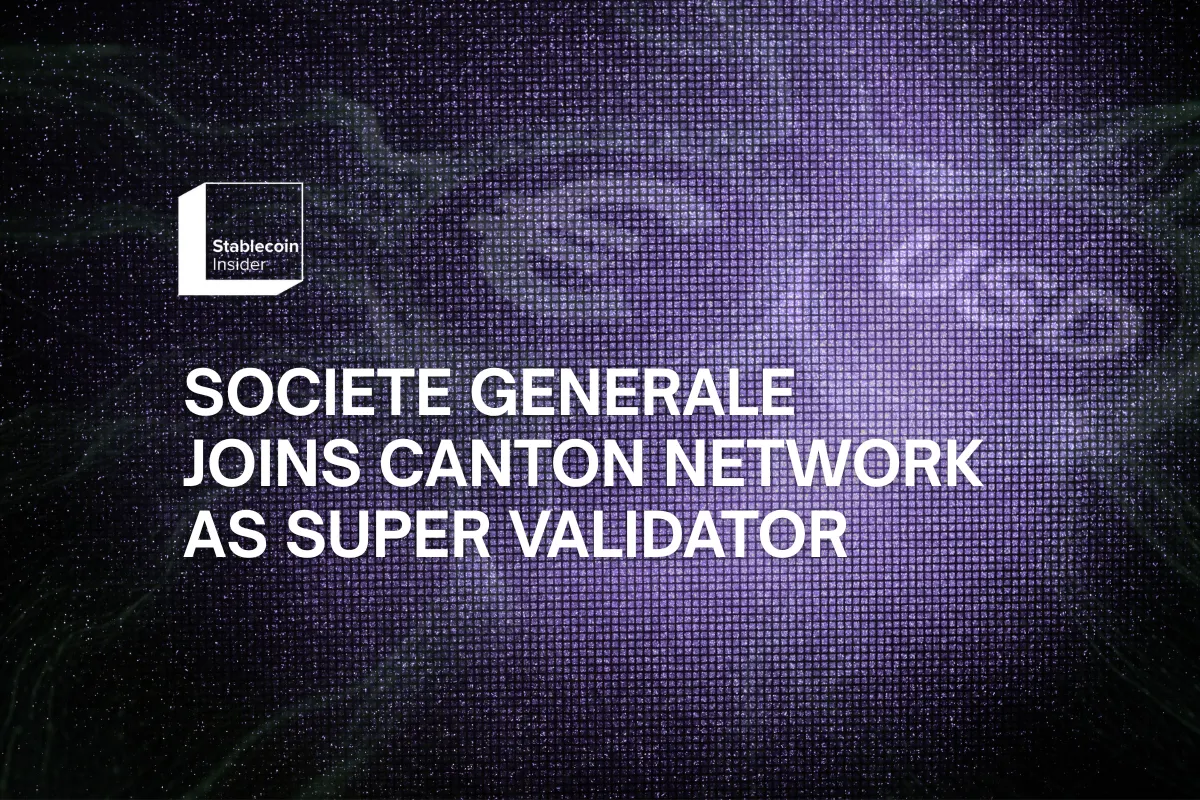 Societe Generale Joins Canton Network as Super Validator