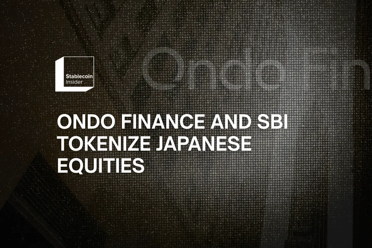 Ondo Finance and SBI Tokenize Japanese Equities