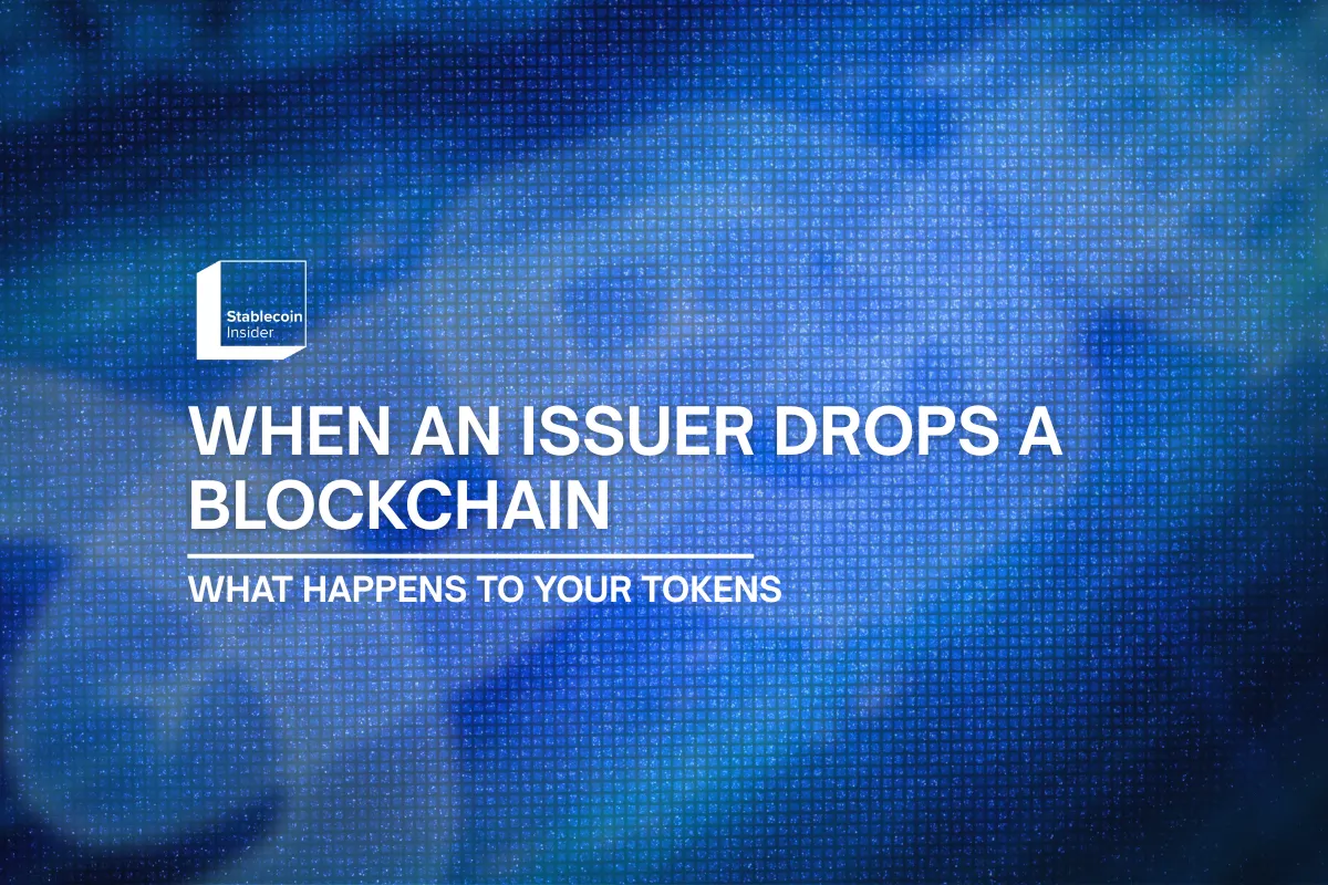 What Happens When a Stablecoin Issuer Drops a Blockchain?