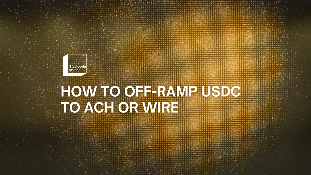 How to Off-Ramp USDC to ACH or Wire