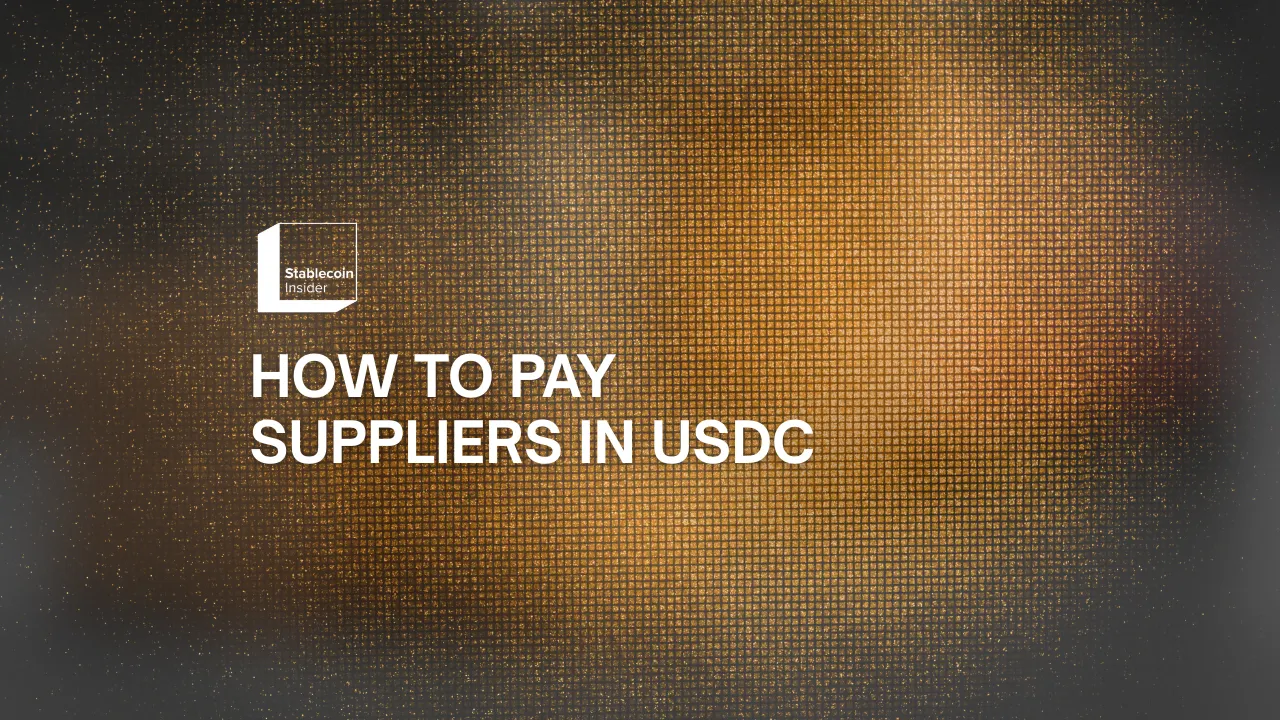 How to Pay Suppliers in USDC